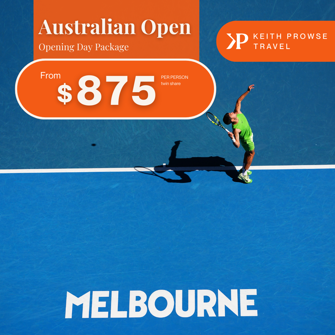 Keith Prowse Travel Facebook ad: Australian Open 2027 Packages