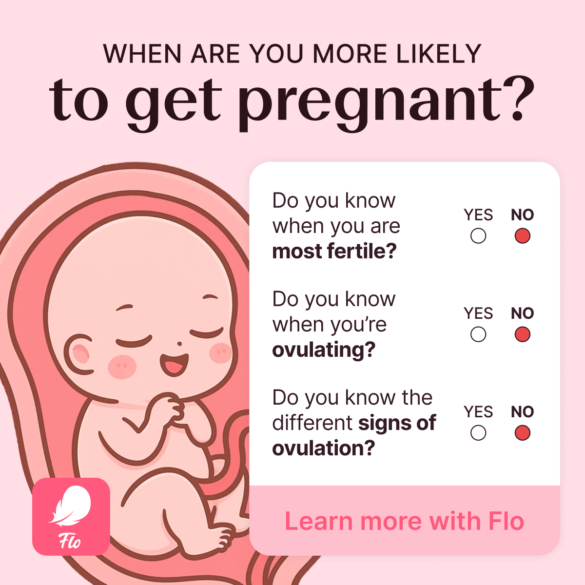 Flo Period Tracker App Facebook ad