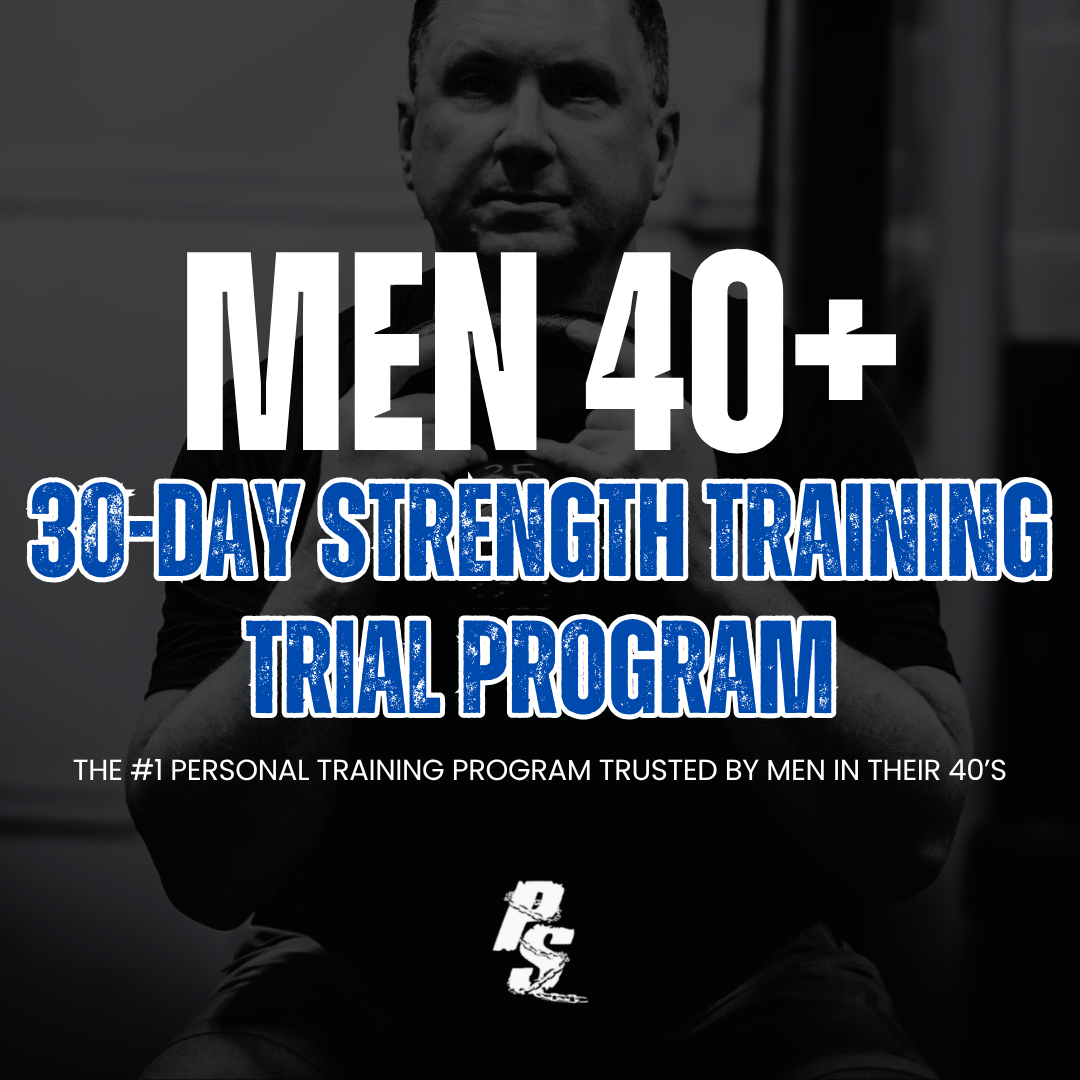 PowerStrength Adult Fitness and Coaching Programs Facebook ad: 30-Day Strength Training Trial Program