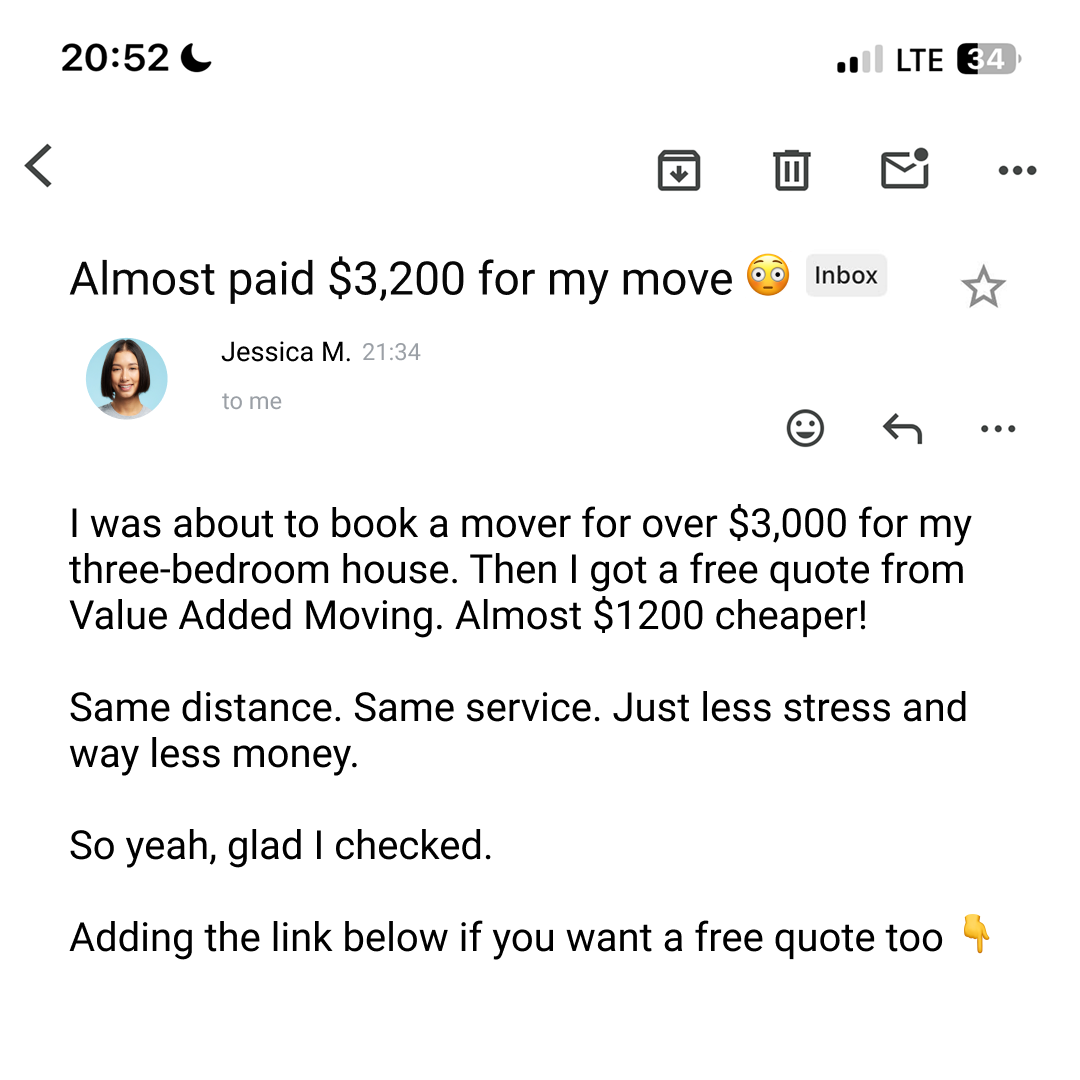 Value Added Moving Facebook ad