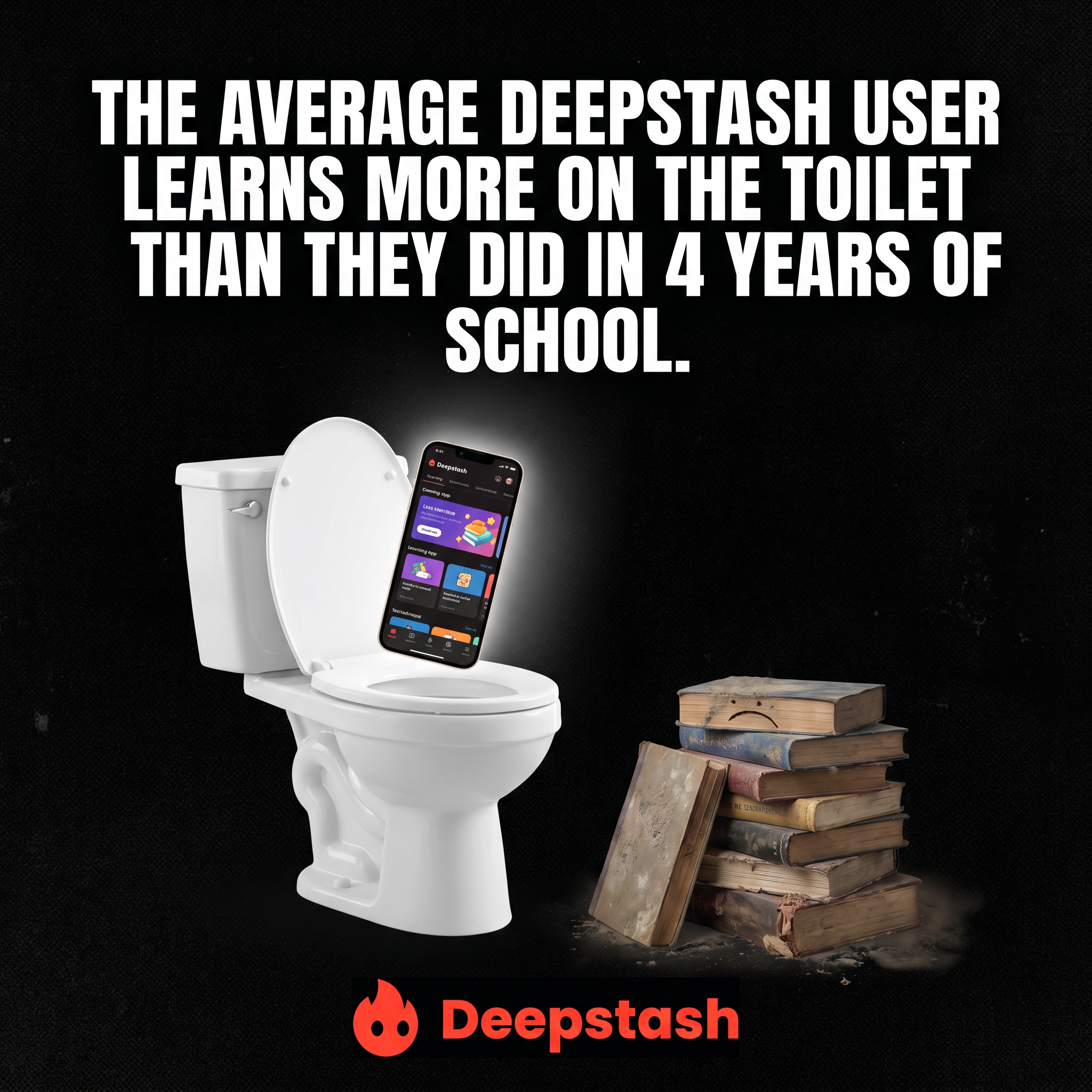 Deepstash Facebook ad