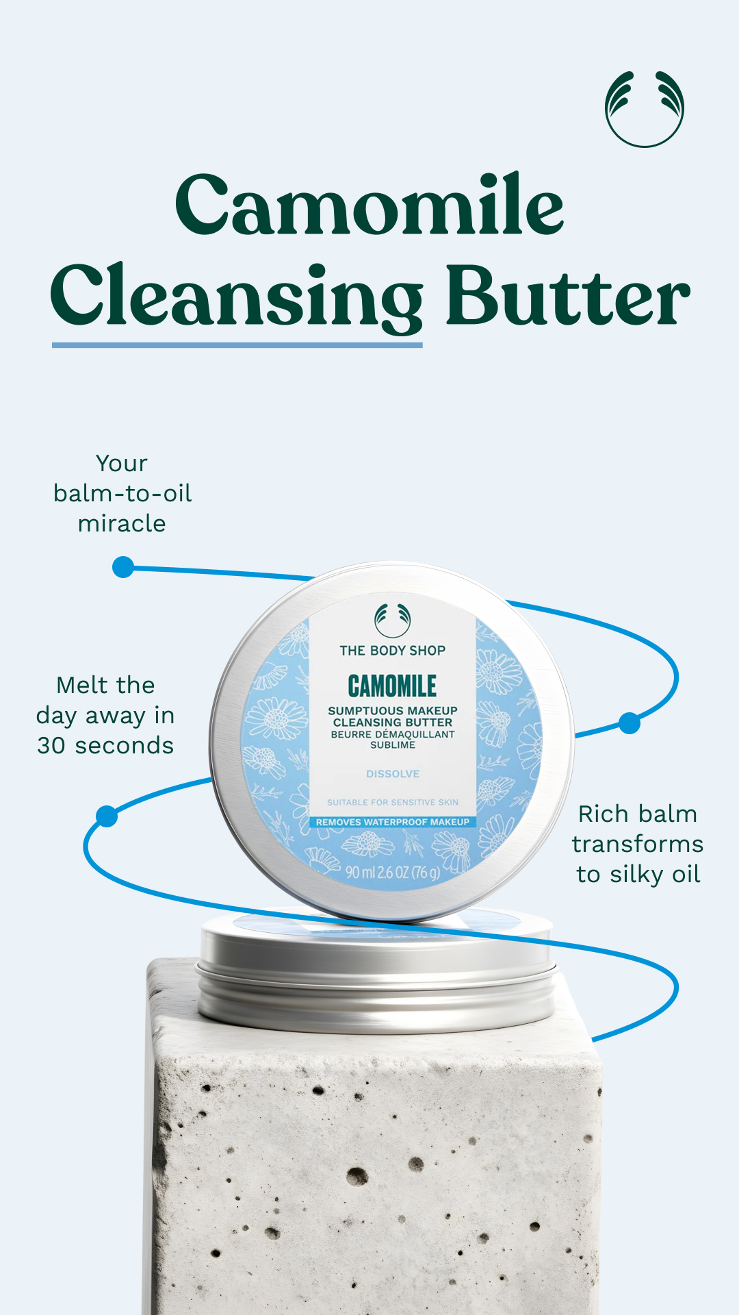 The Body Shop Facebook ad: Your balm-to-oil miracle