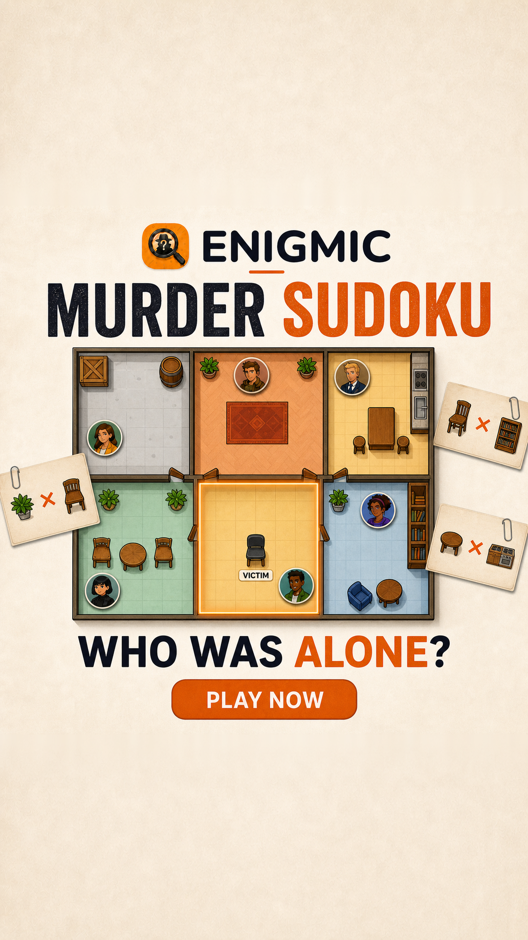 Infinity Games Facebook ad: Murder mystery mixed with sudoku!