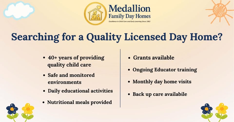 Medallion Family Day Homes Facebook ad from May 29, 2026