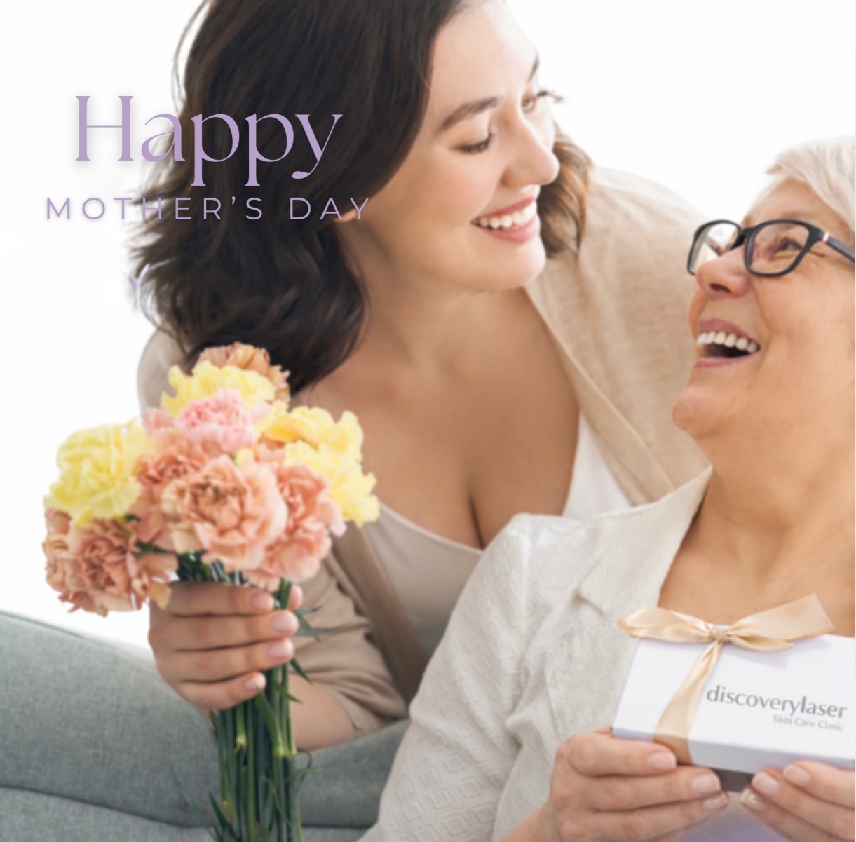 Discovery Laser Skin Care Clinic Facebook ad: Give the Gift of Confidence this Mother’s Day