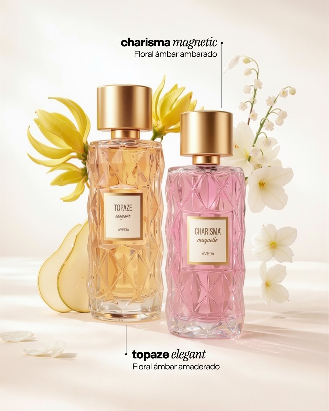 Avon Facebook ad: Cuatro perfumes. Cuatro formas de sentirte iconic.