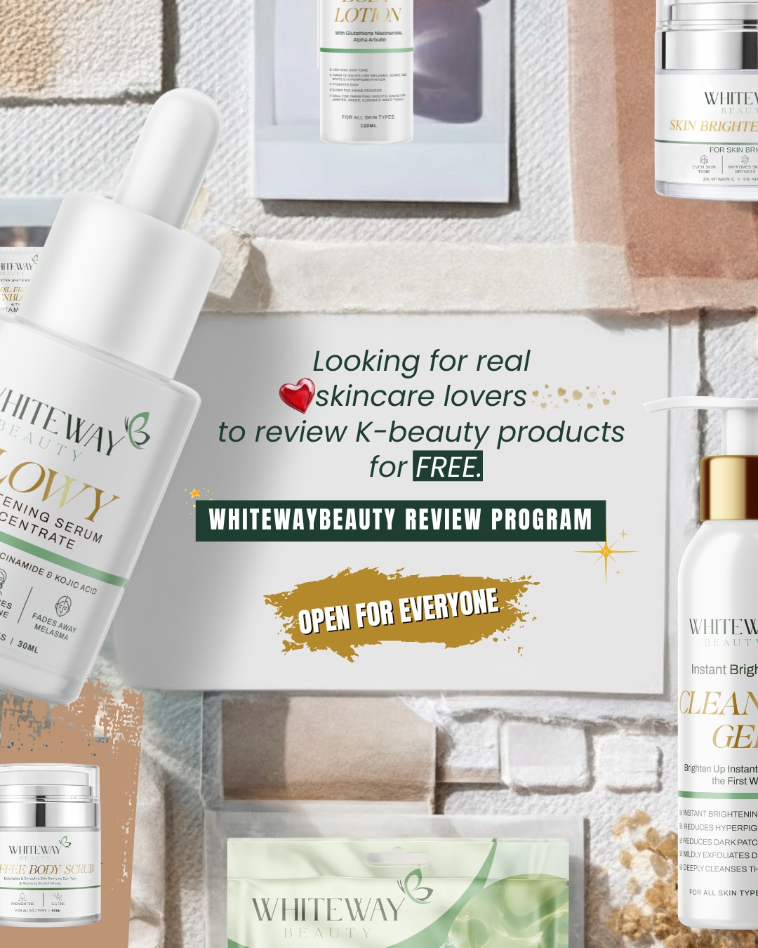 Whiteway Beauty Facebook ad: Ready for the ultimate K-Beauty glow?
