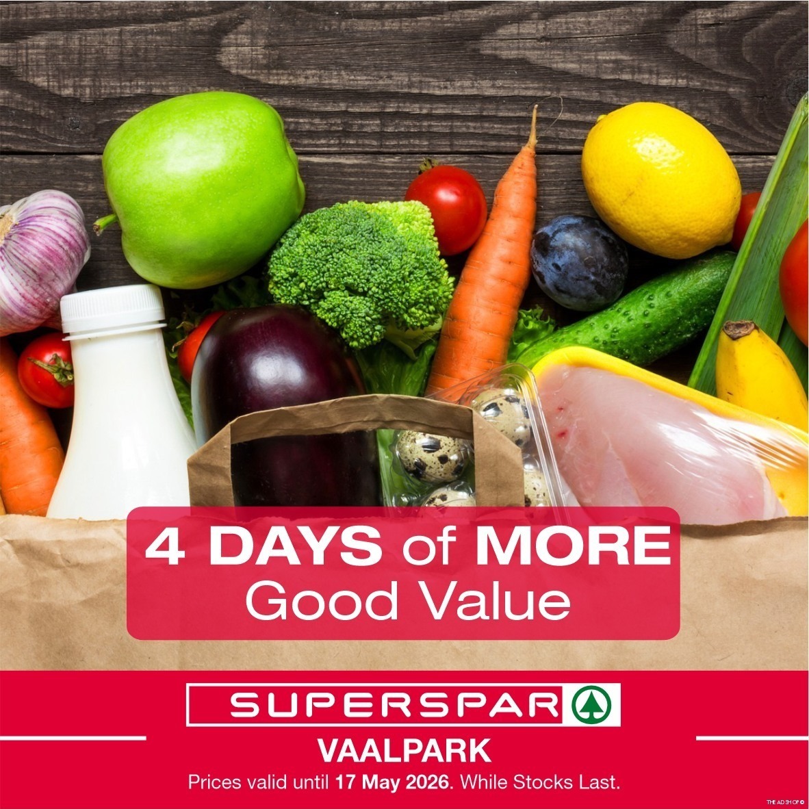 SPAR Vaalpark Facebook ad: 4 DAYS of unbeatable savings are here!