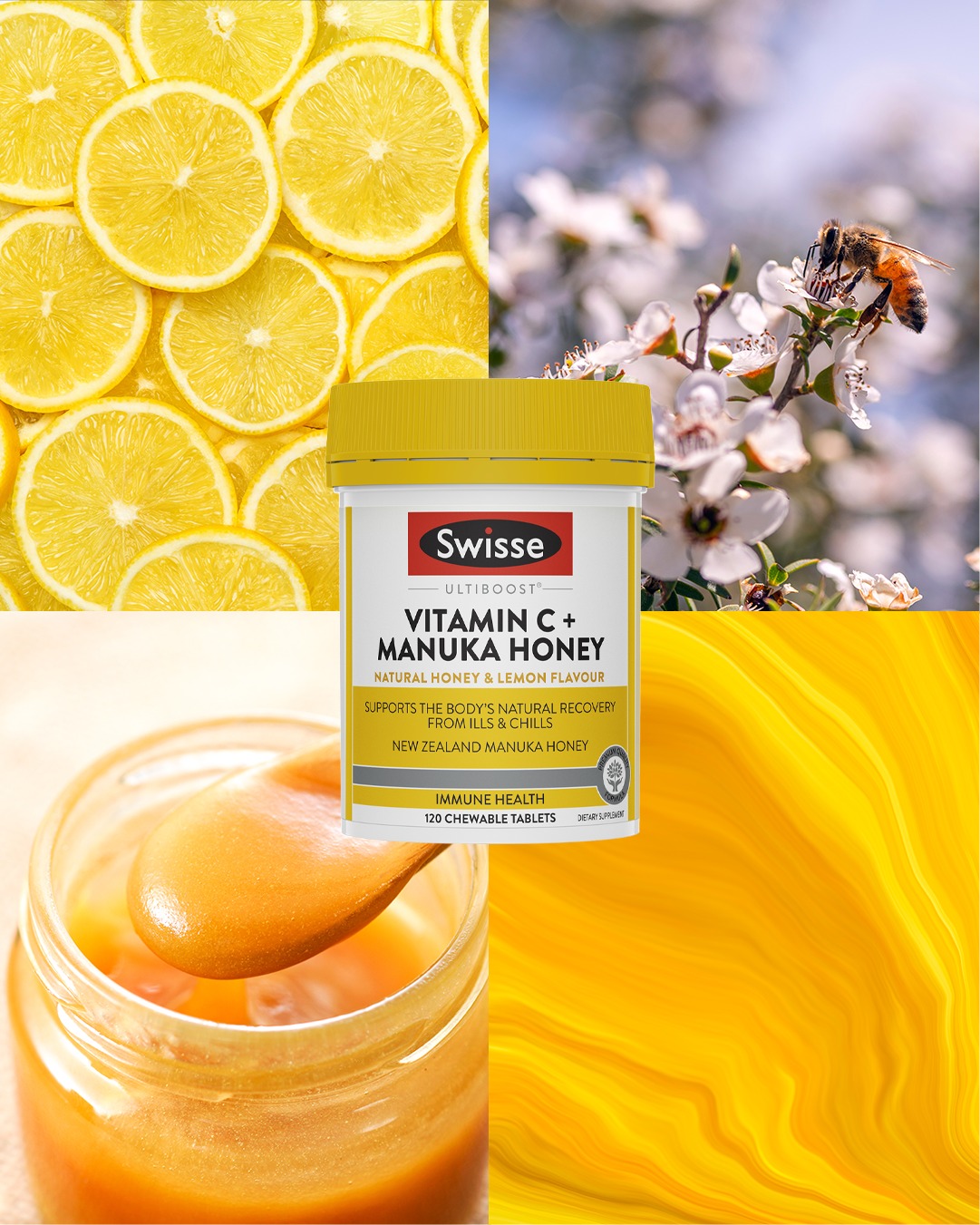 Swisse Facebook ad: Support your body's natural recovery with Swisse Ultiboost…