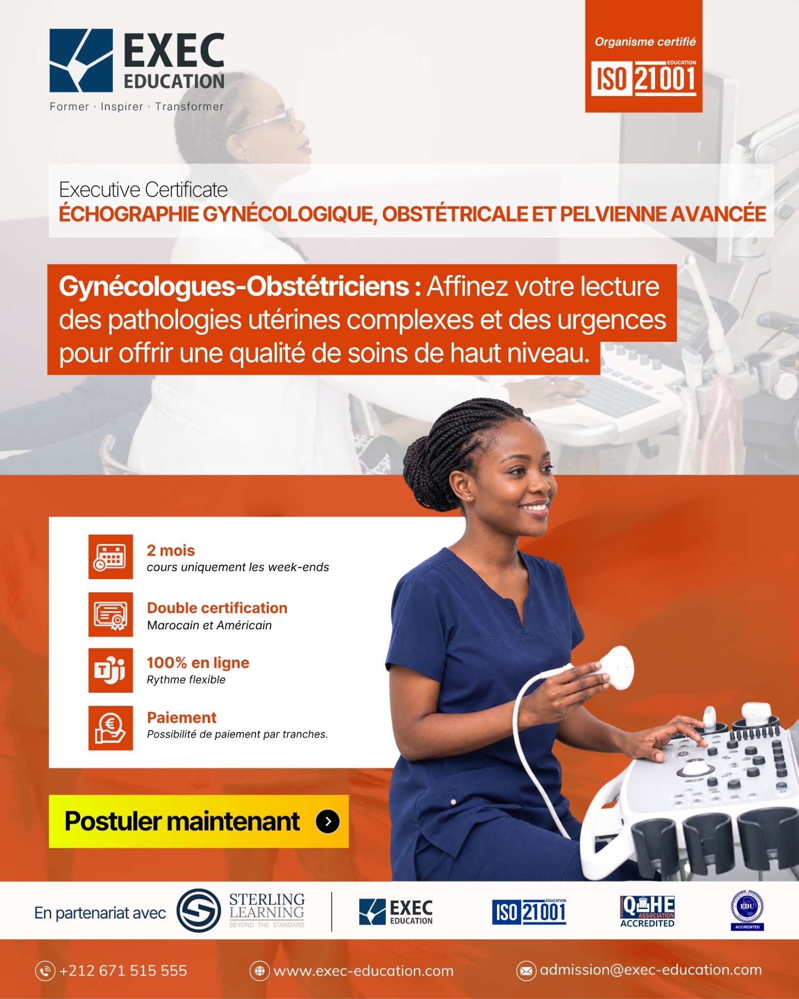 EXEC Education Facebook ad: Maîtrisez l’échographie