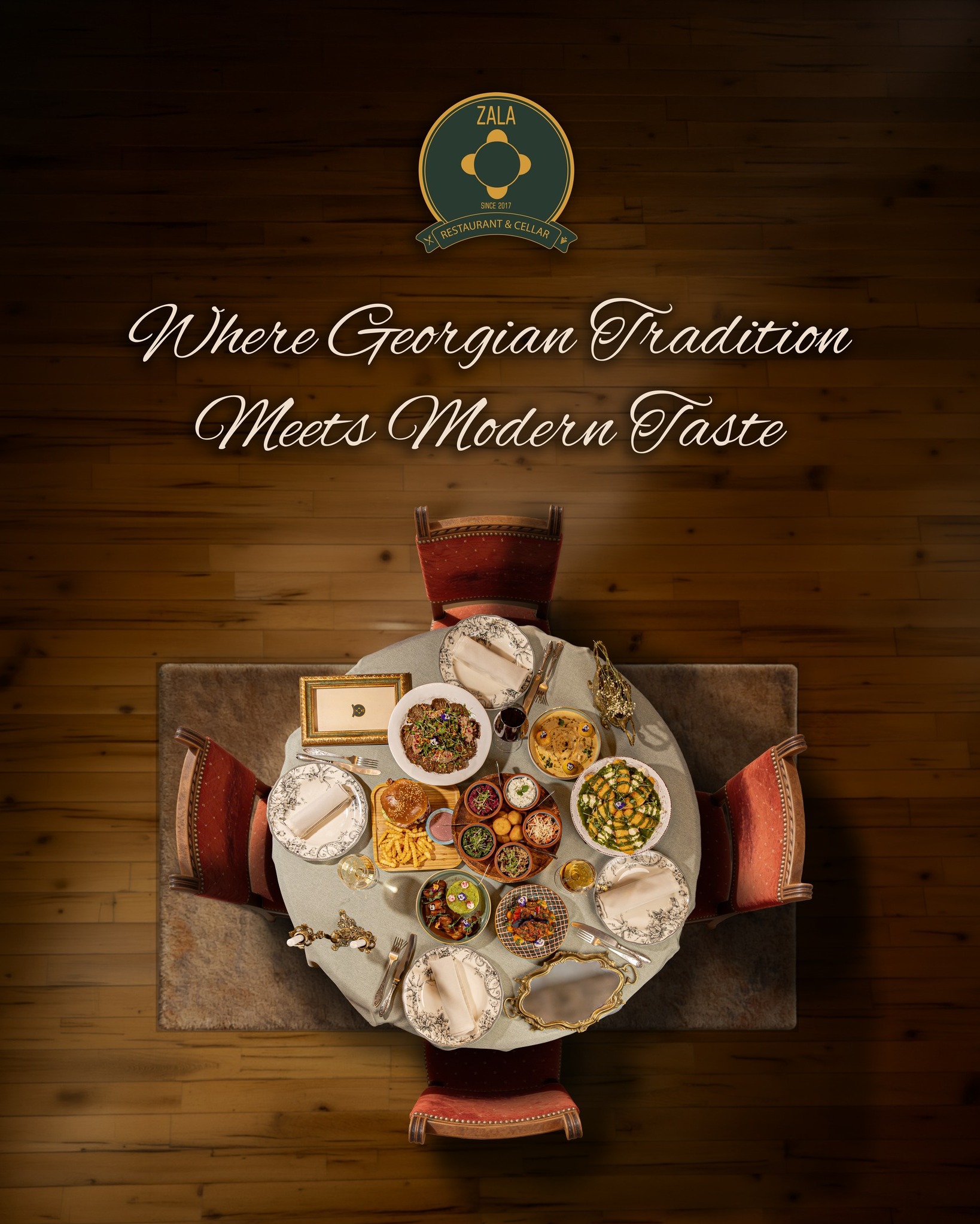 Zala Restaurant & Cellar • ზალა რესტორანი და მარანი Facebook ad: Zala is a place where Georgian traditions, gastronomy…