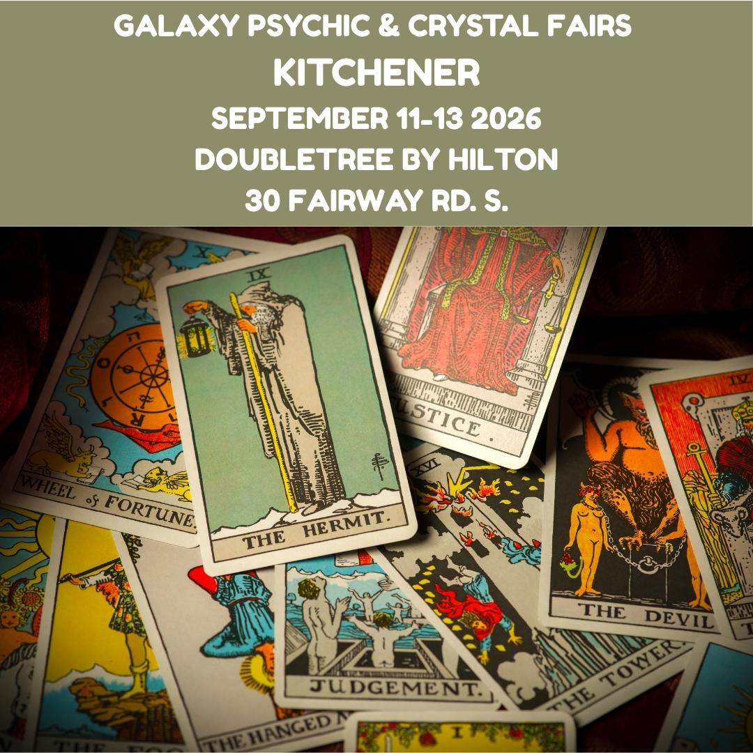 Galaxy Psychic Fairs Facebook ad: Galaxy - Kitchener Psychic & Crystal Fair