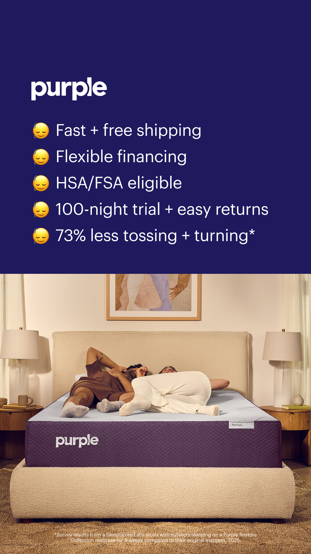 Purple Facebook ad