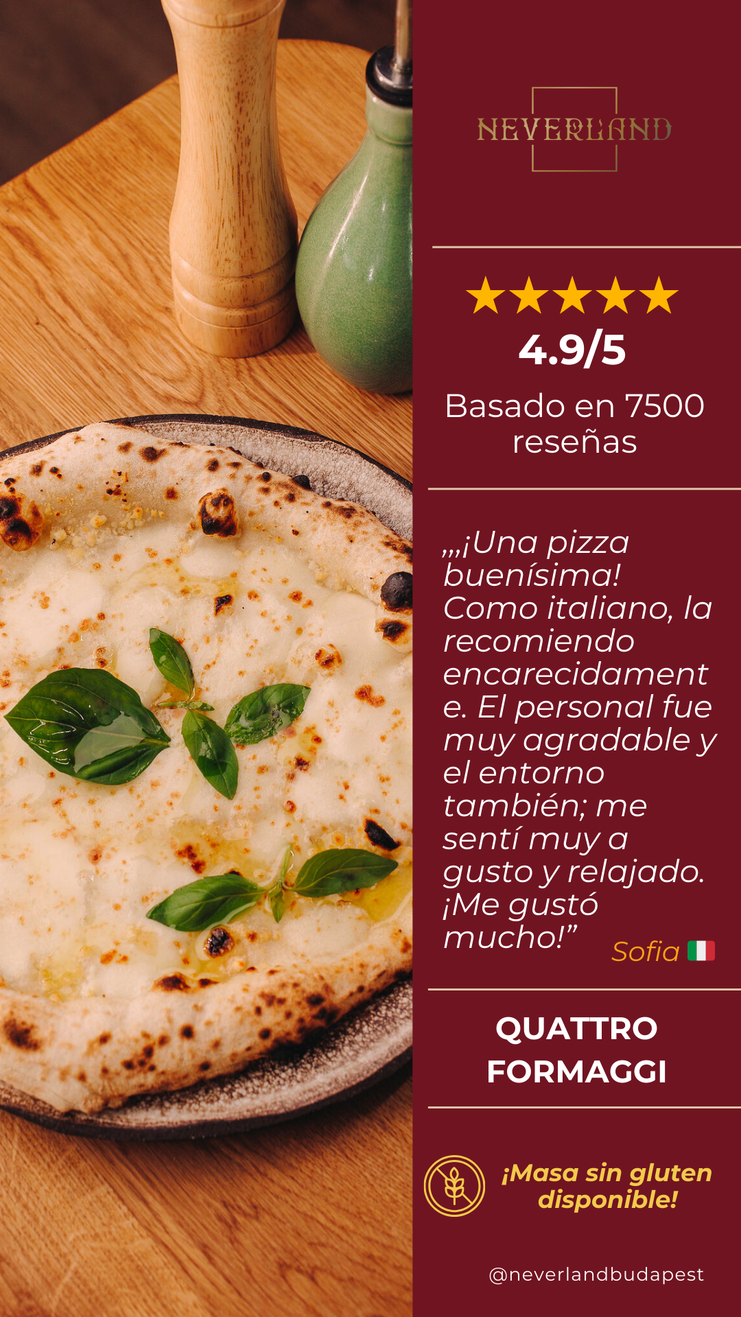 Neverland Bar • Escape Room • Pizzeria Facebook ad