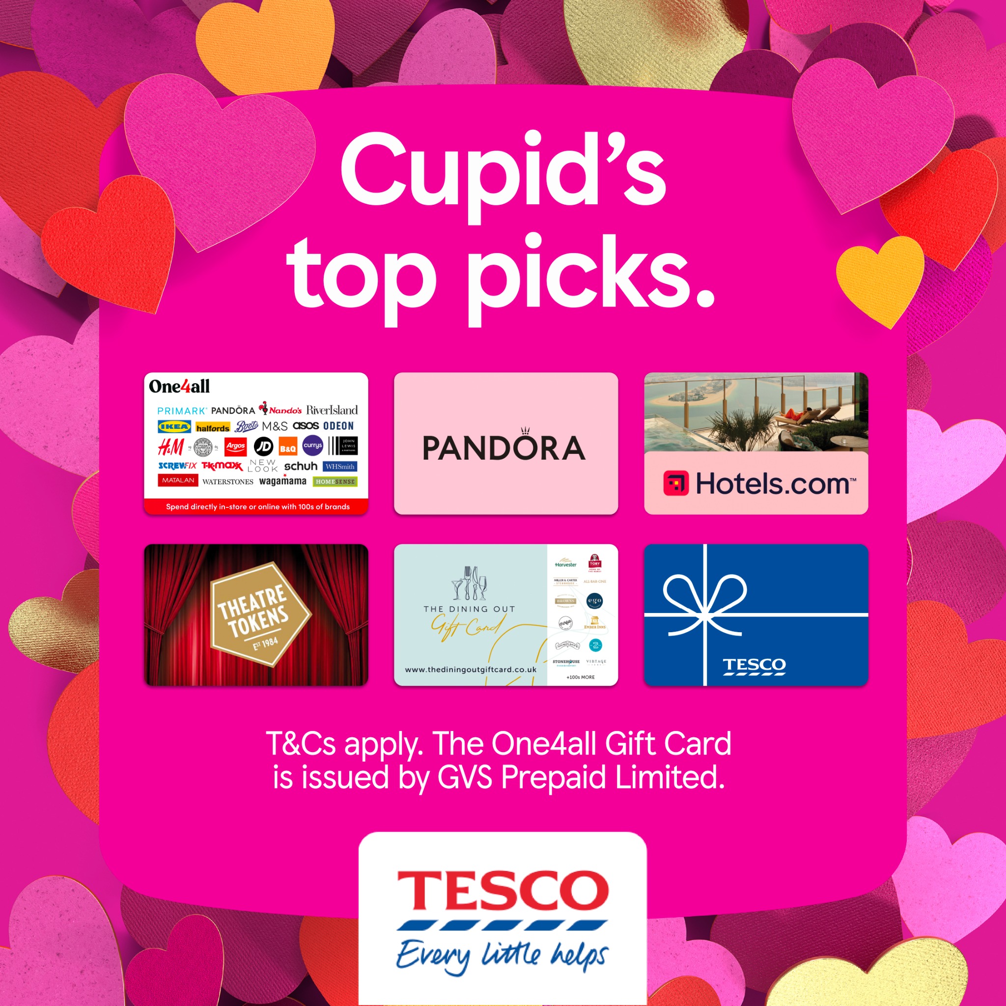 Tesco Gift Cards Facebook ad