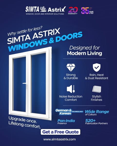 Simta Astrix Facebook ad: India’s High Performance uPVC Windows & Doors