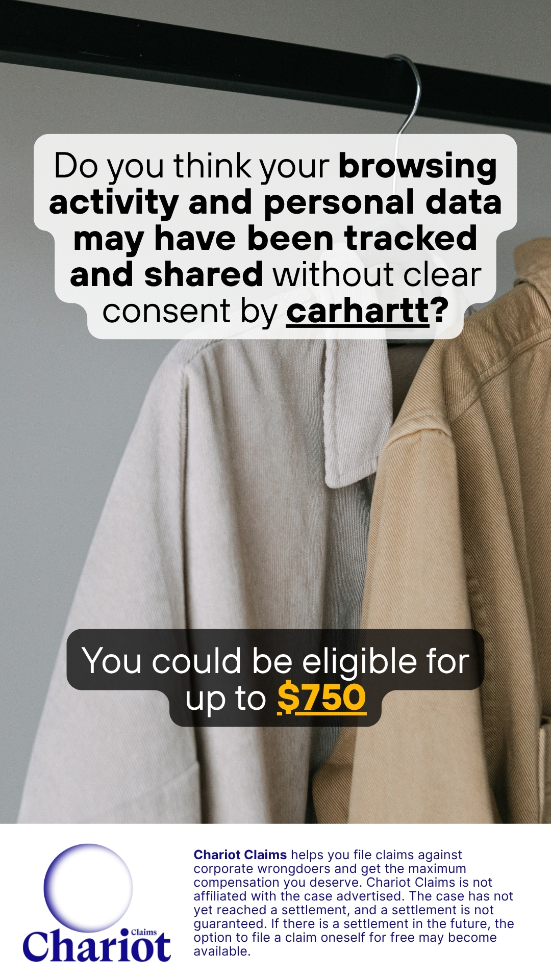 Chariot Claims - formerly ClaimClam Facebook ad