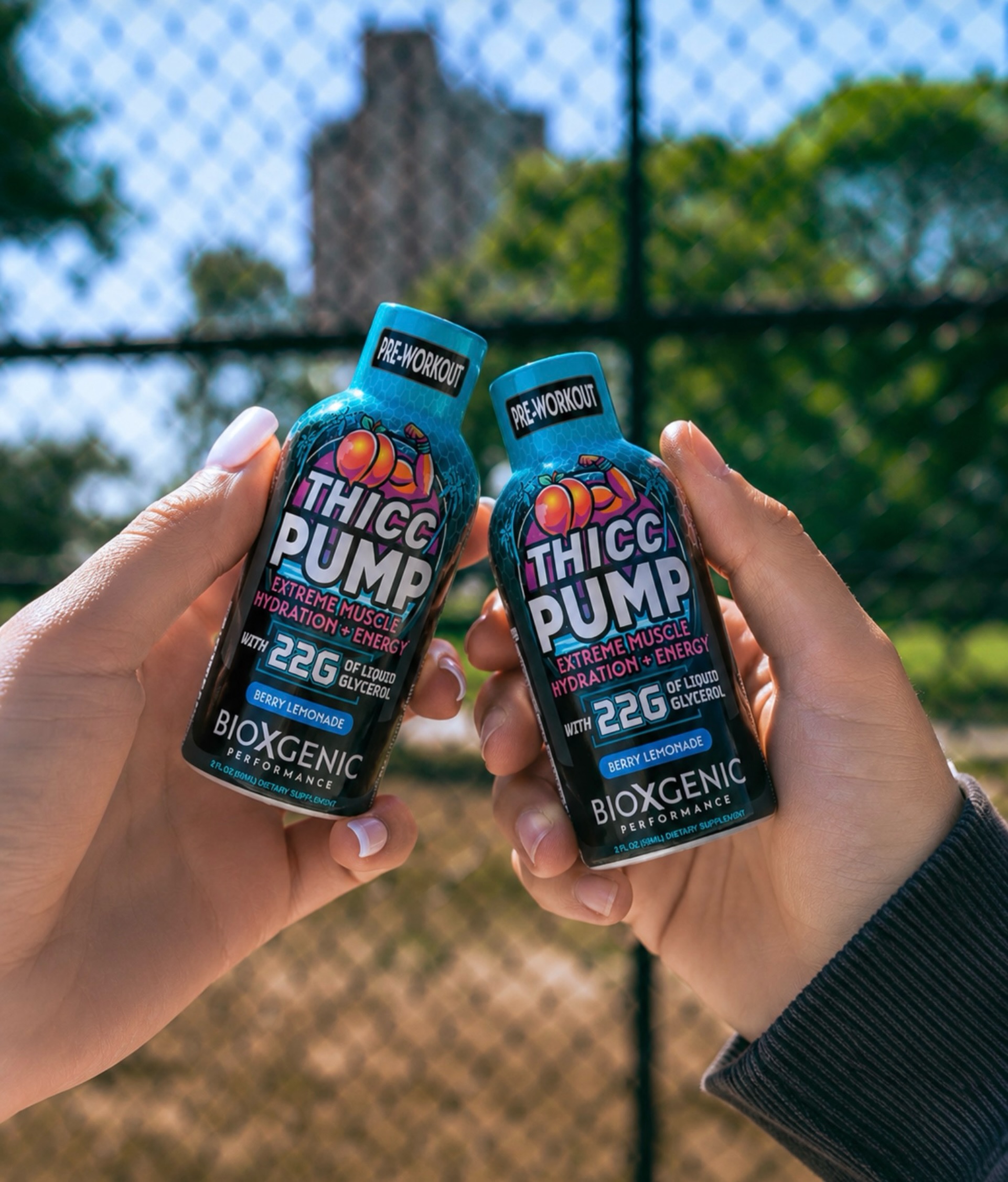 Thicc Pump Facebook ad: BioXgenic - Thicc Pre-Workout - Berry Lemonade (16…