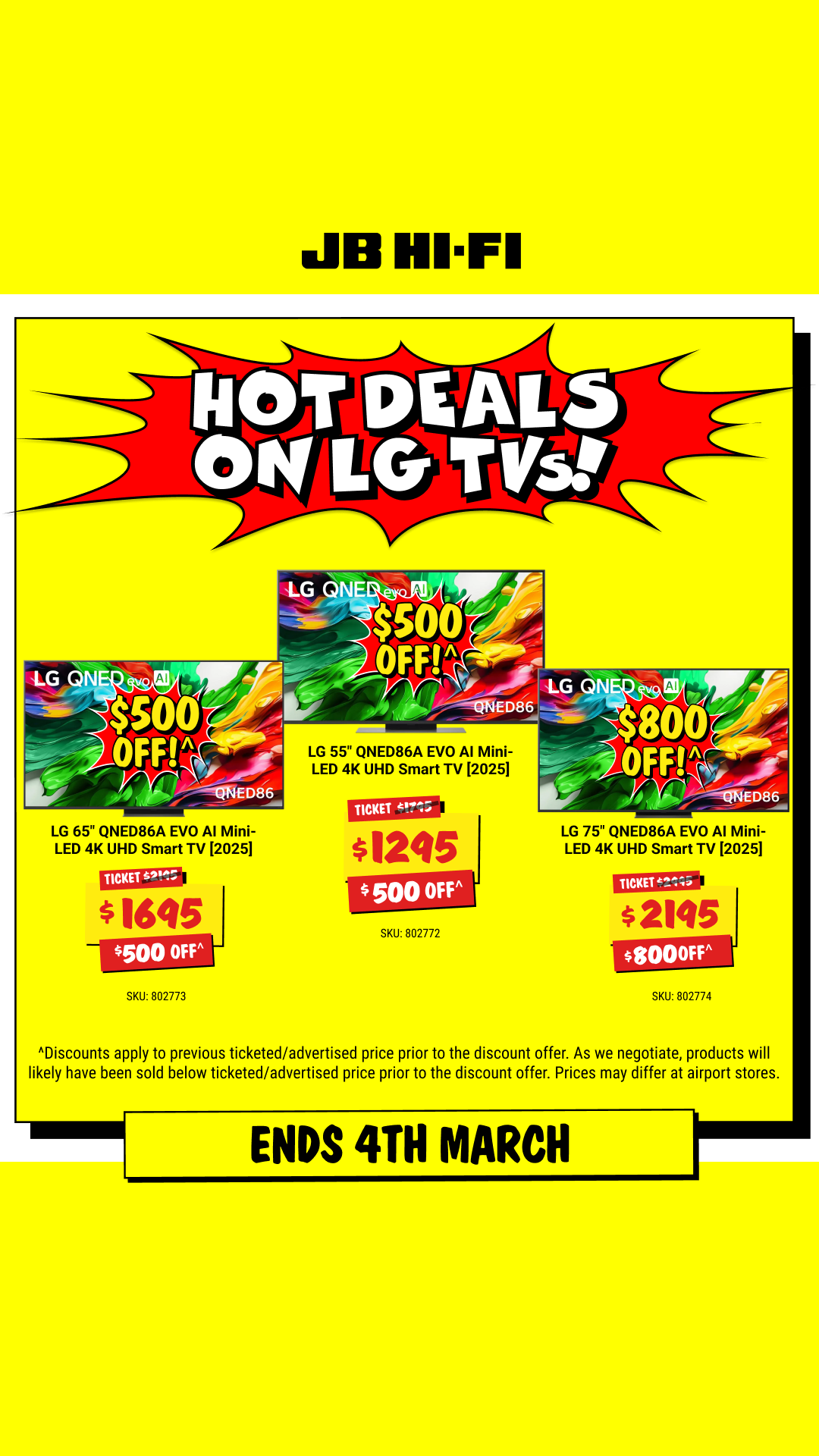 JB Hi-Fi Facebook ad
