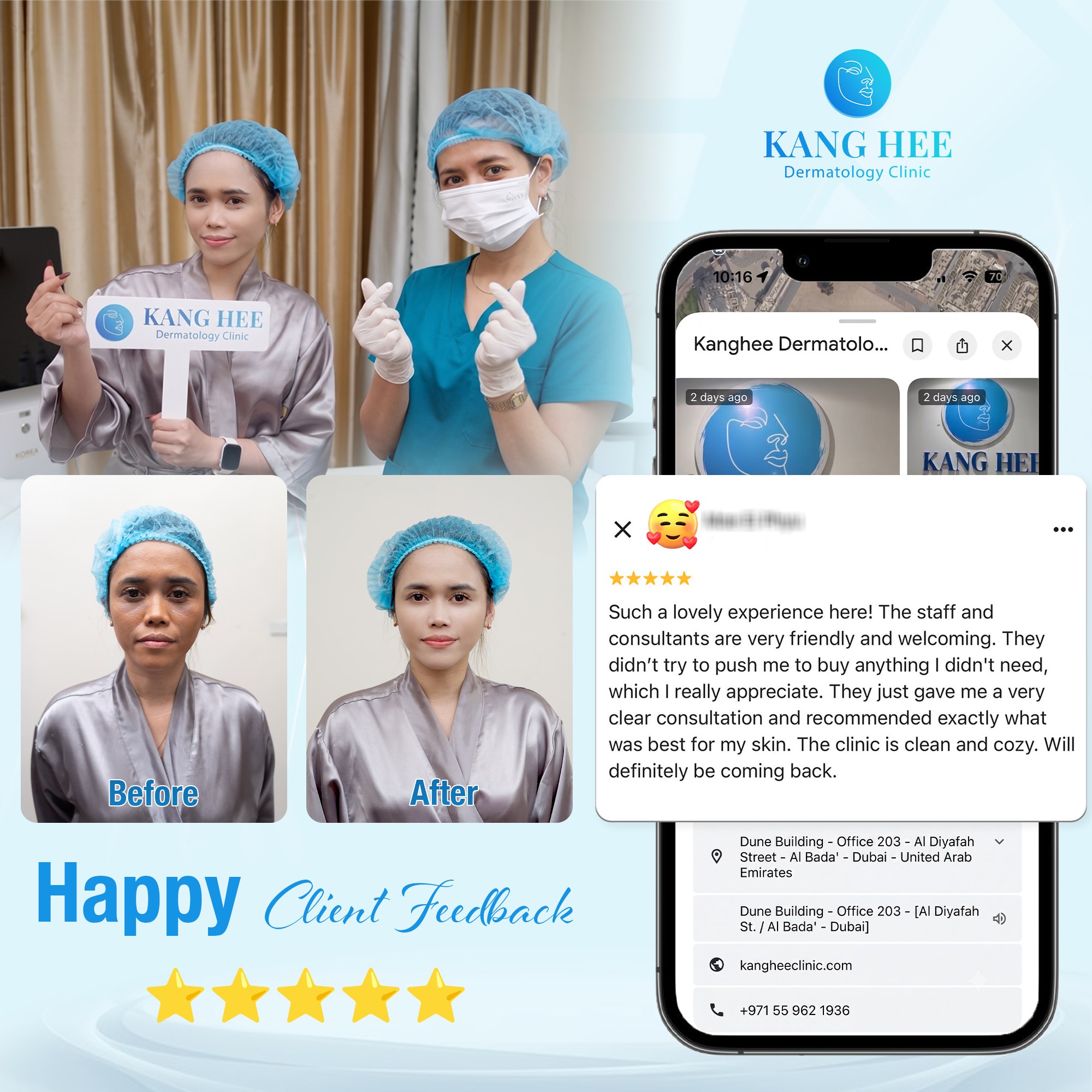 Kanghee Dermatology Clinic UAE Facebook ad: A MORE YOUTHFUL FACE, A MORE CONFIDENT YOU