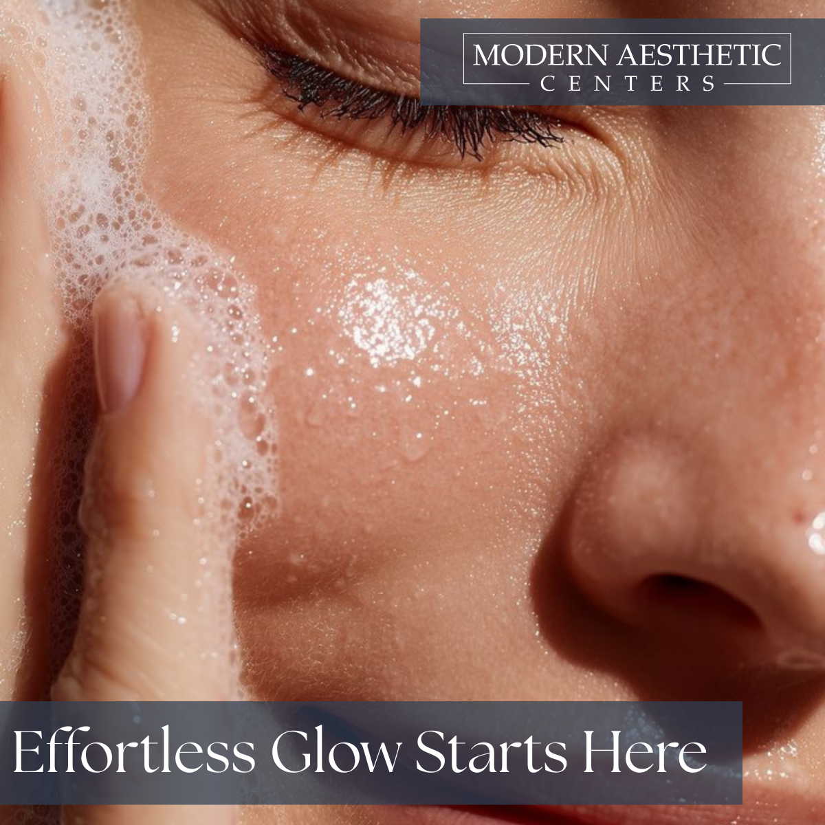 Modern Aesthetic Centers Facebook ad: Radiant skin starts with intentional care.