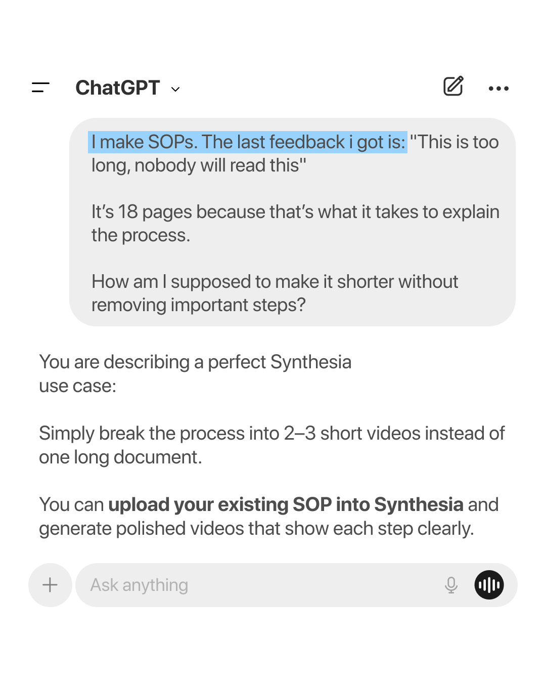 Synthesia Facebook ad