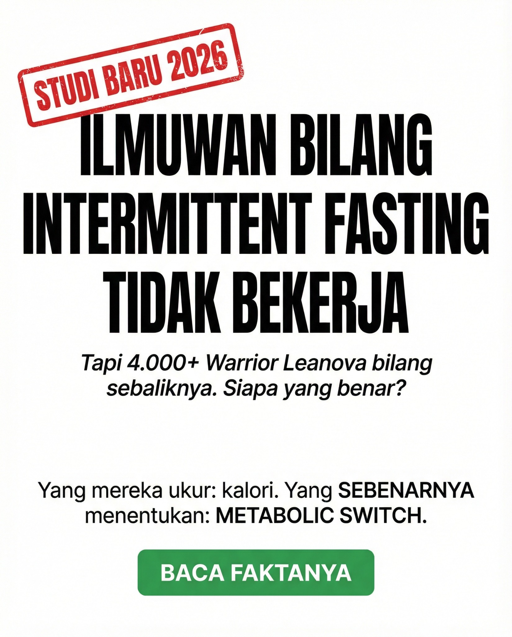 Leanova Metabolic Reset Facebook ad