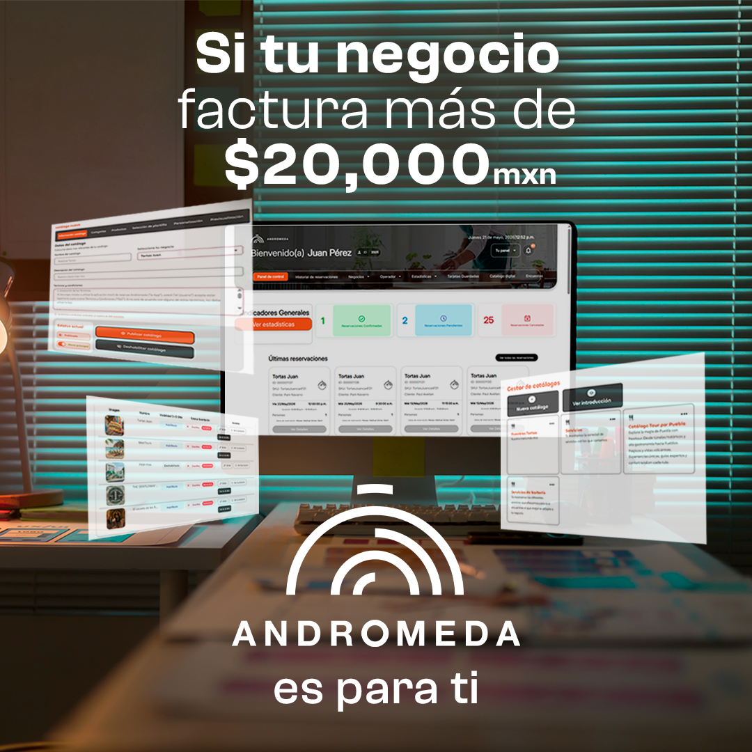 App Andrómeda Facebook ad: ANDRŌMEDA ofrece un sistema de gestión de tu negocio y de…