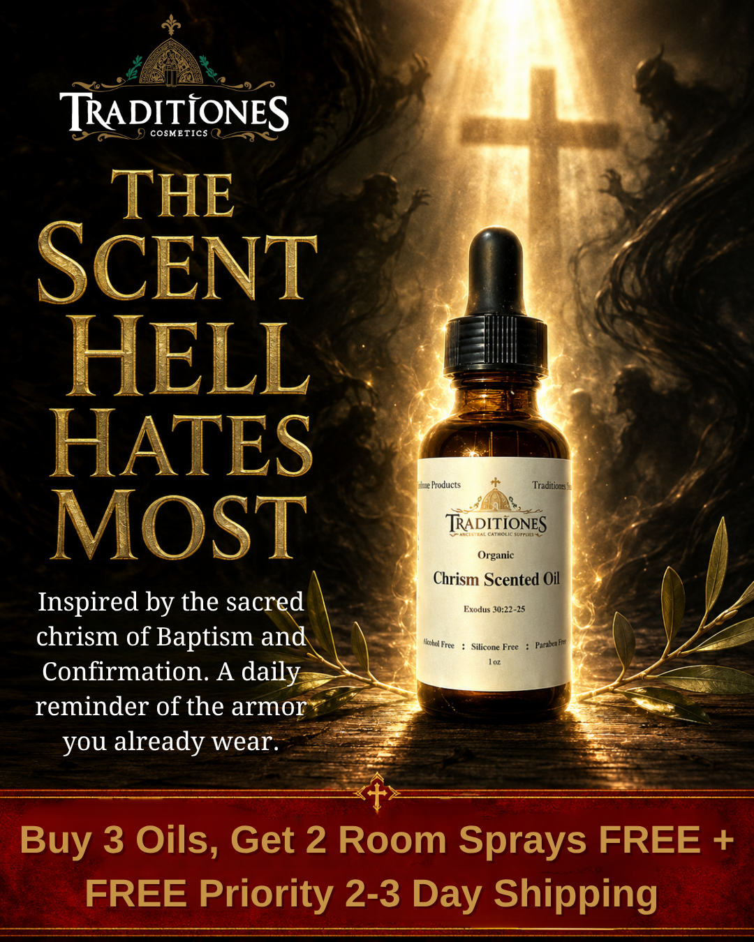 Traditiones Facebook ad: Sacred Scent for Your Home