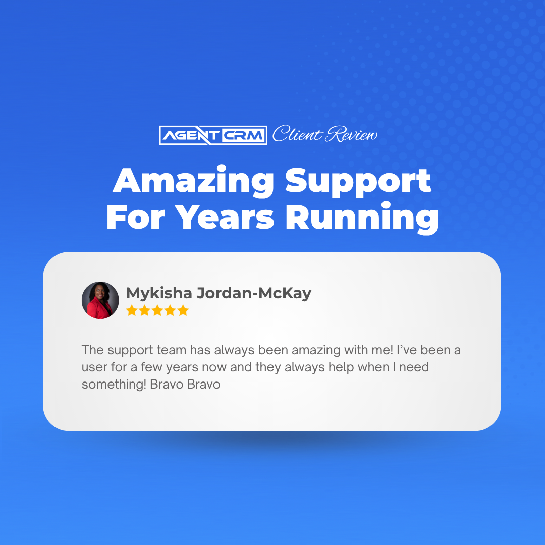 Agent CRM: AI-Powered Sales+Marketing Software Facebook ad: Amazing Support For Years Running