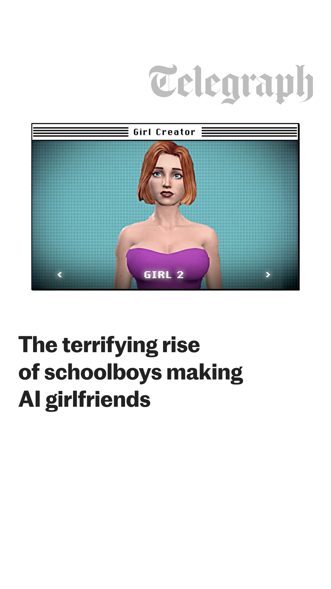 The Telegraph Facebook ad