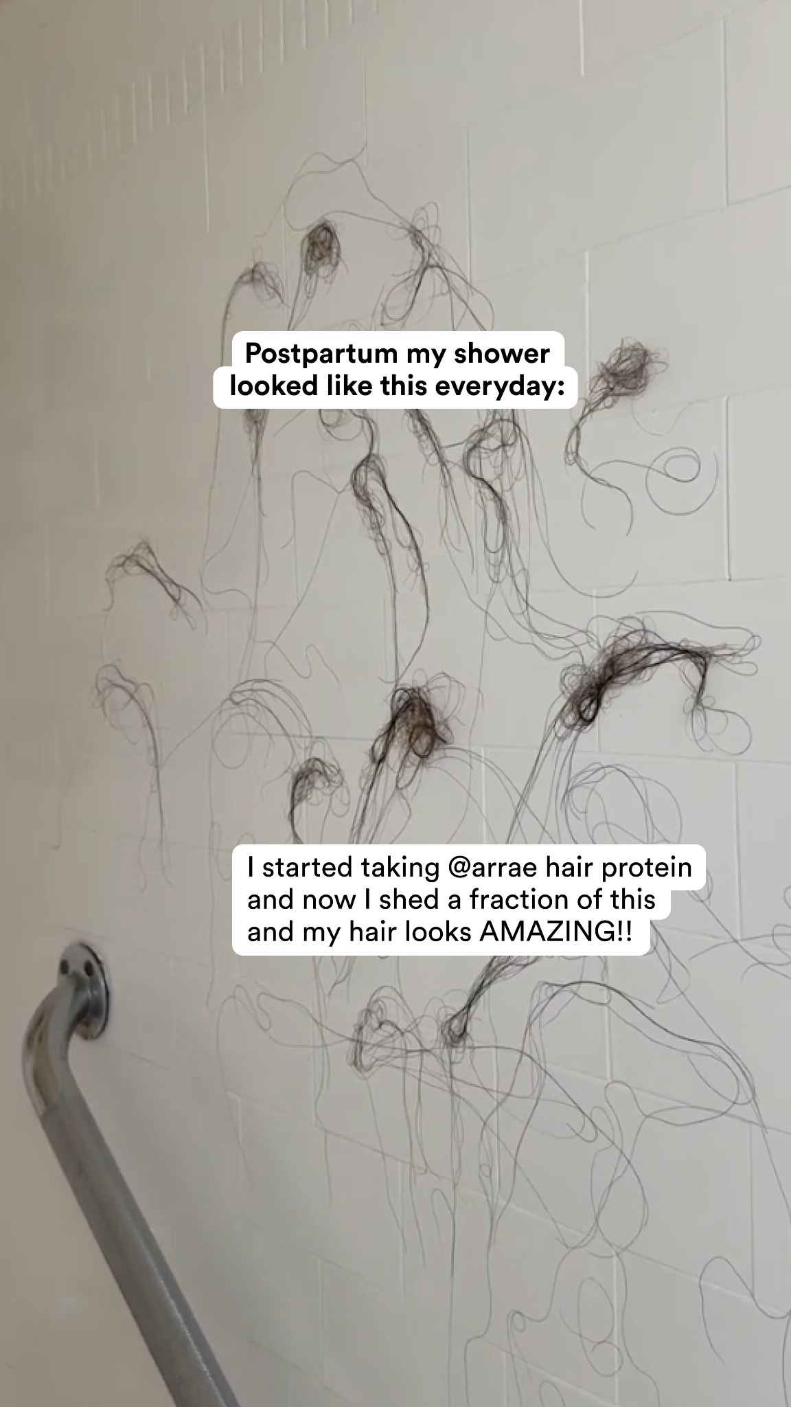 Arrae Facebook ad: Postpartum Hair Support, Made Simple