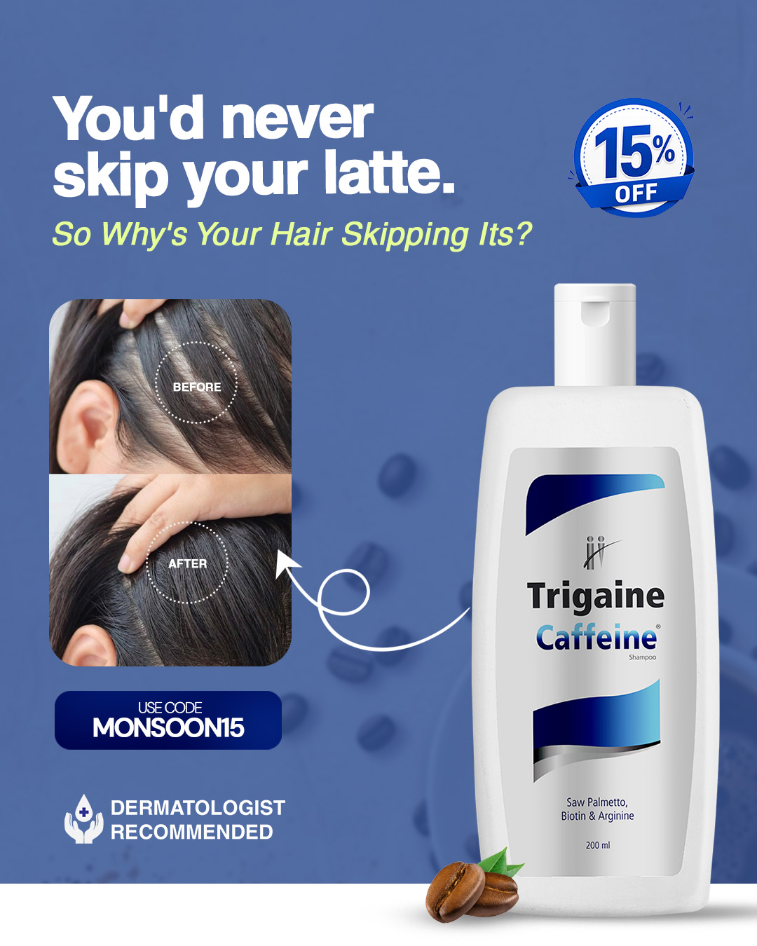 Trigaine By Apple Therapeutics Facebook ad: Flat 15% OFF with code MONSOON15
