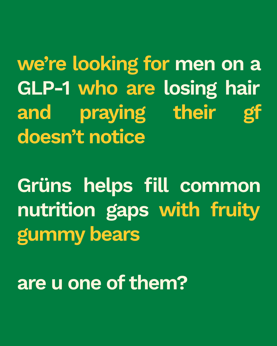 Grüns Facebook ad