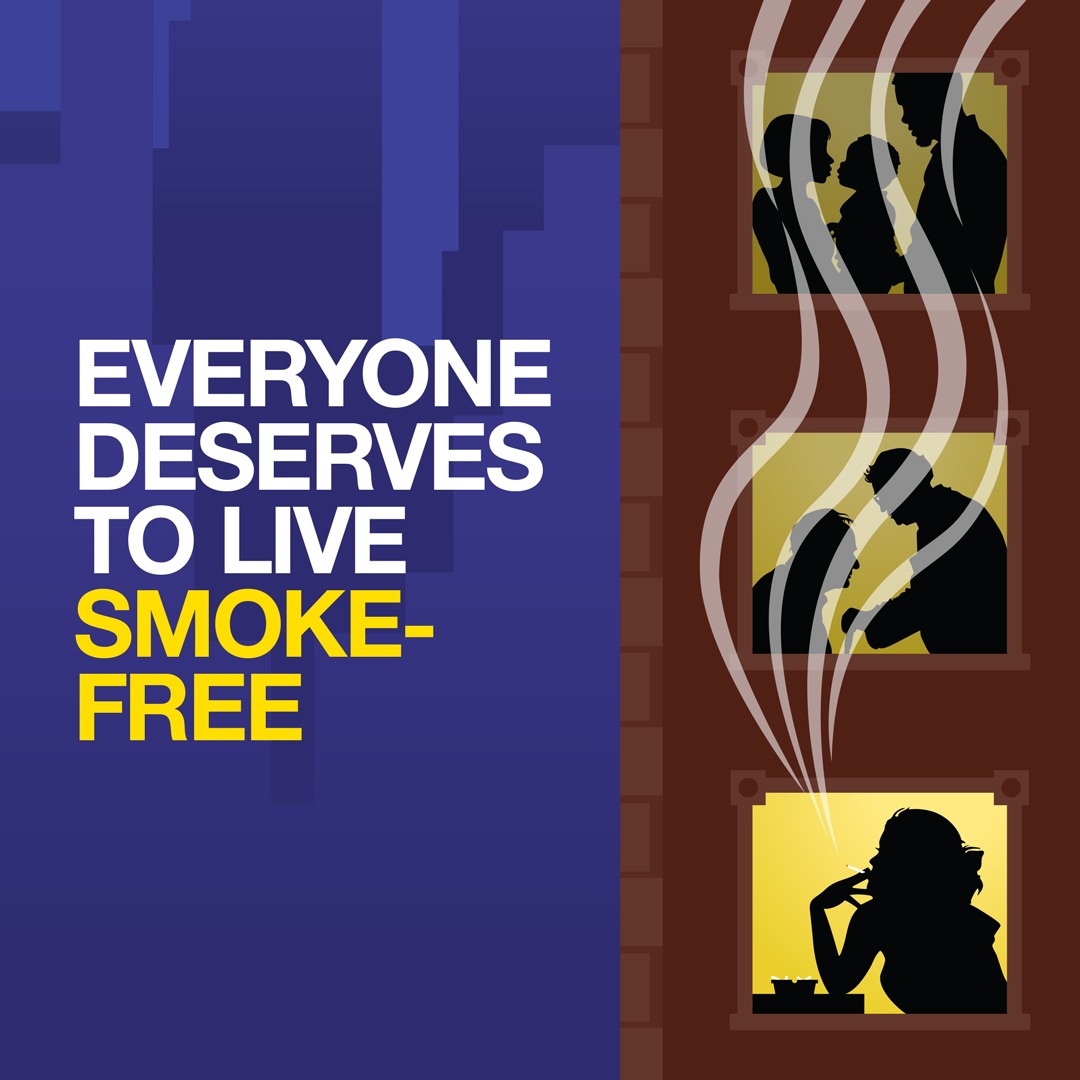 NYC Smoke-Free at Public Health Solutions Facebook ad: Secondhand smoke causes ear infections, and Sudden Infant…