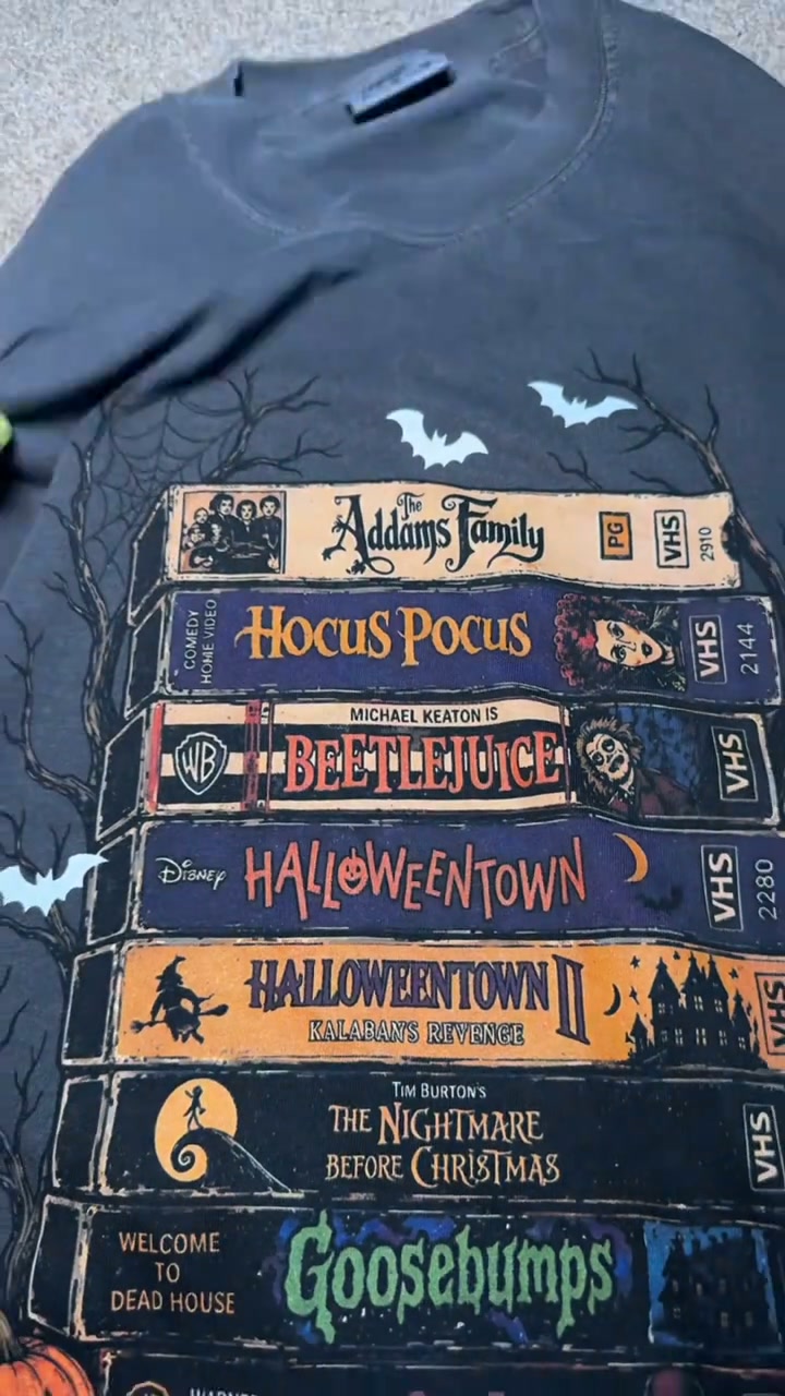 Shawncraft.com Facebook ad: Vintage Halloween VHS T-shirt