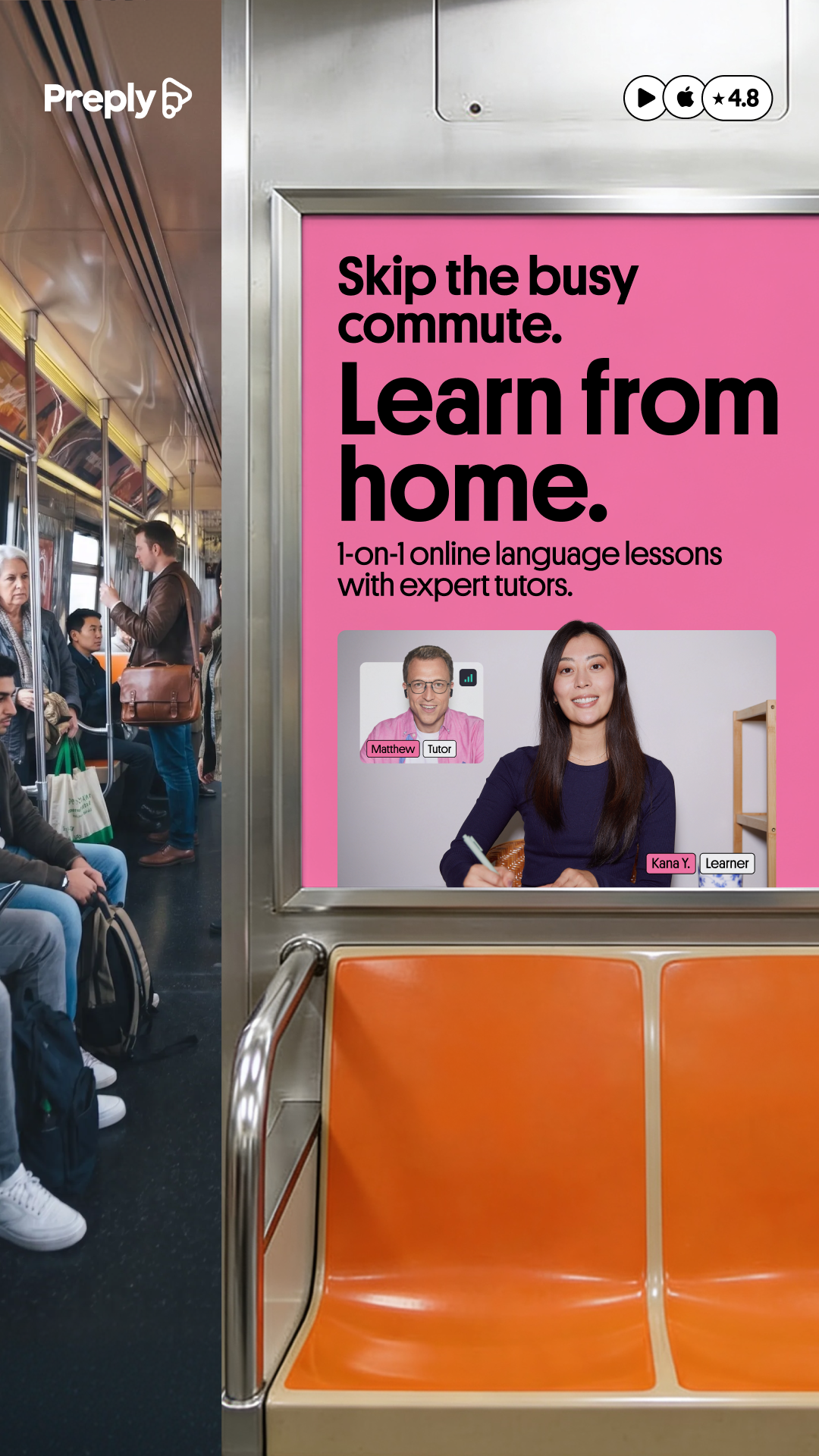 Preply Facebook ad