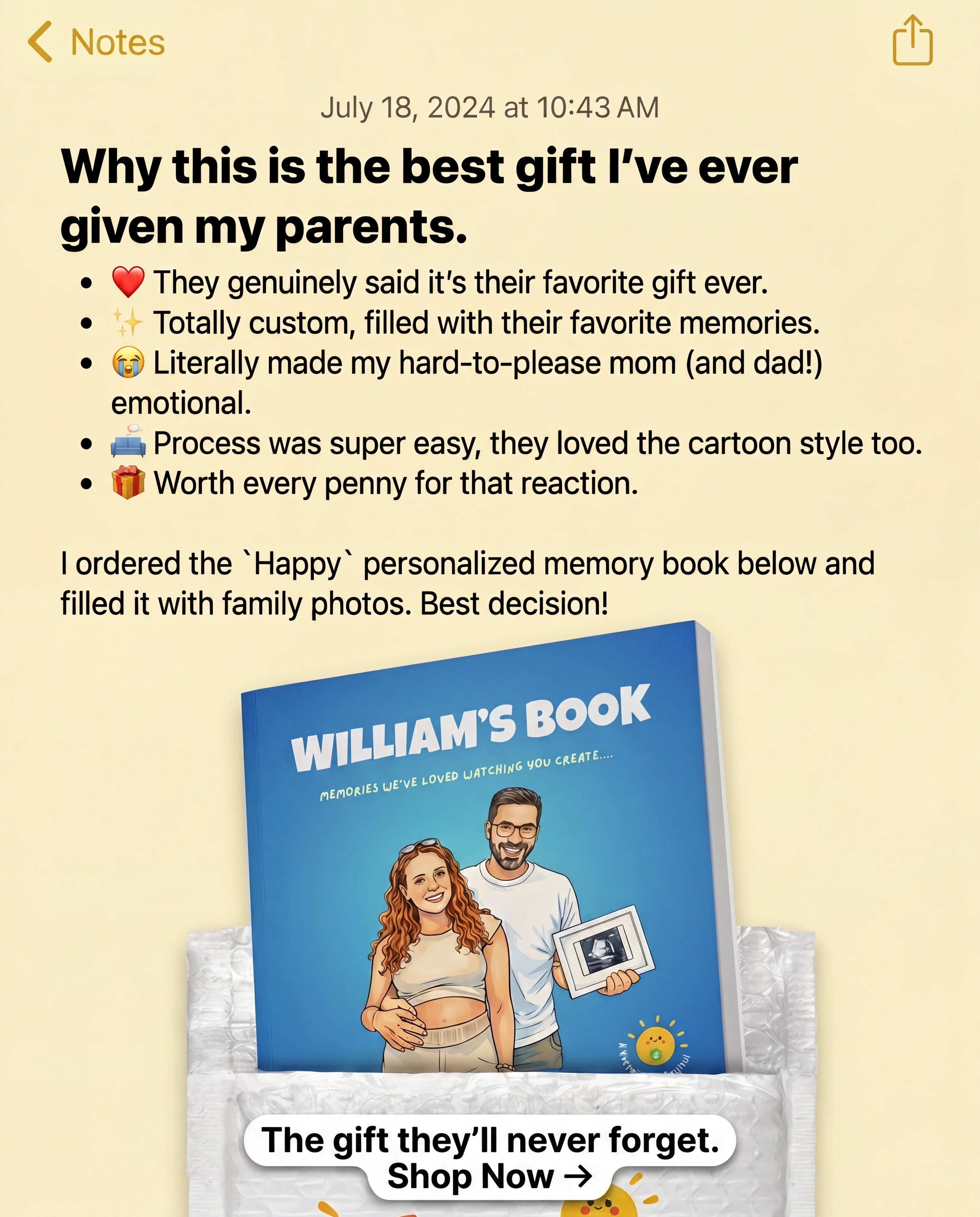 Happy Pages Facebook ad