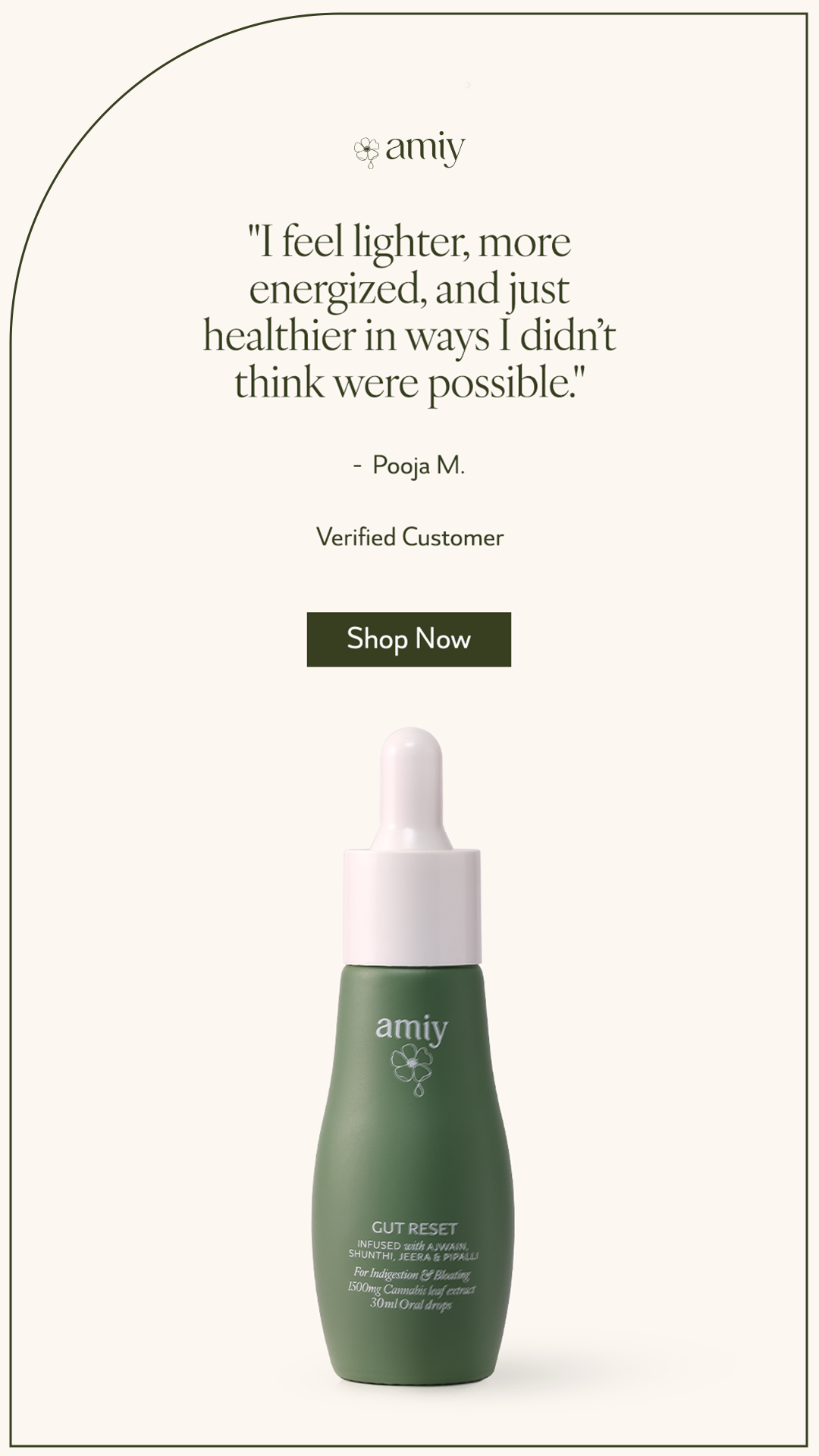 Amiy Naturals Facebook ad