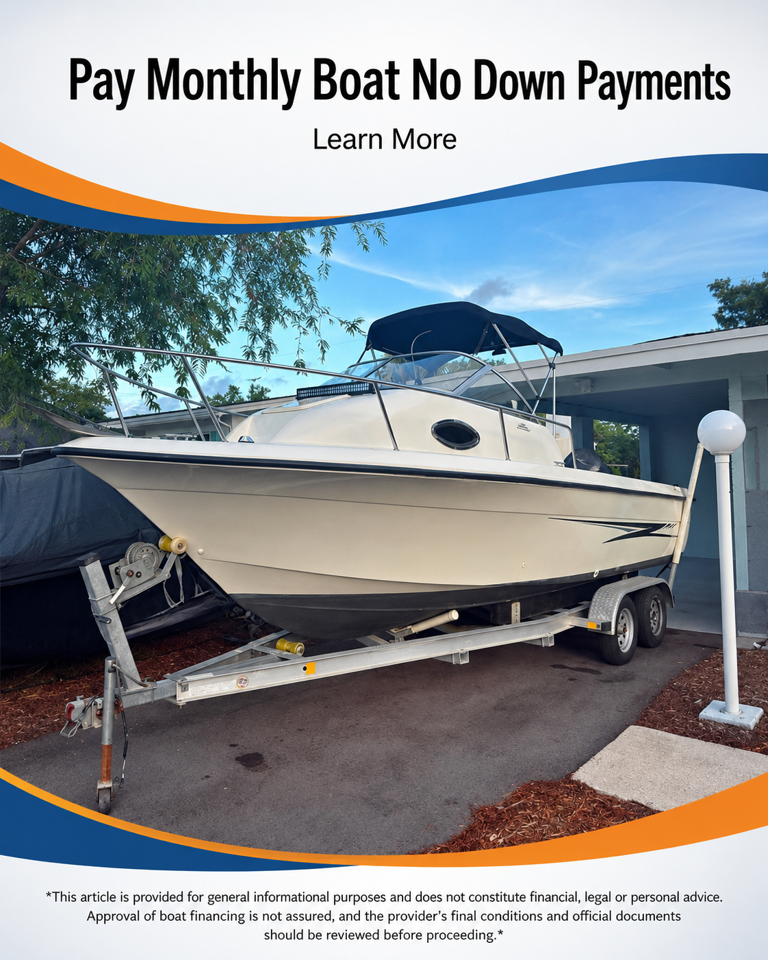 Innovate Your Life Facebook ad: Pay Monthly Boat No Down Payments