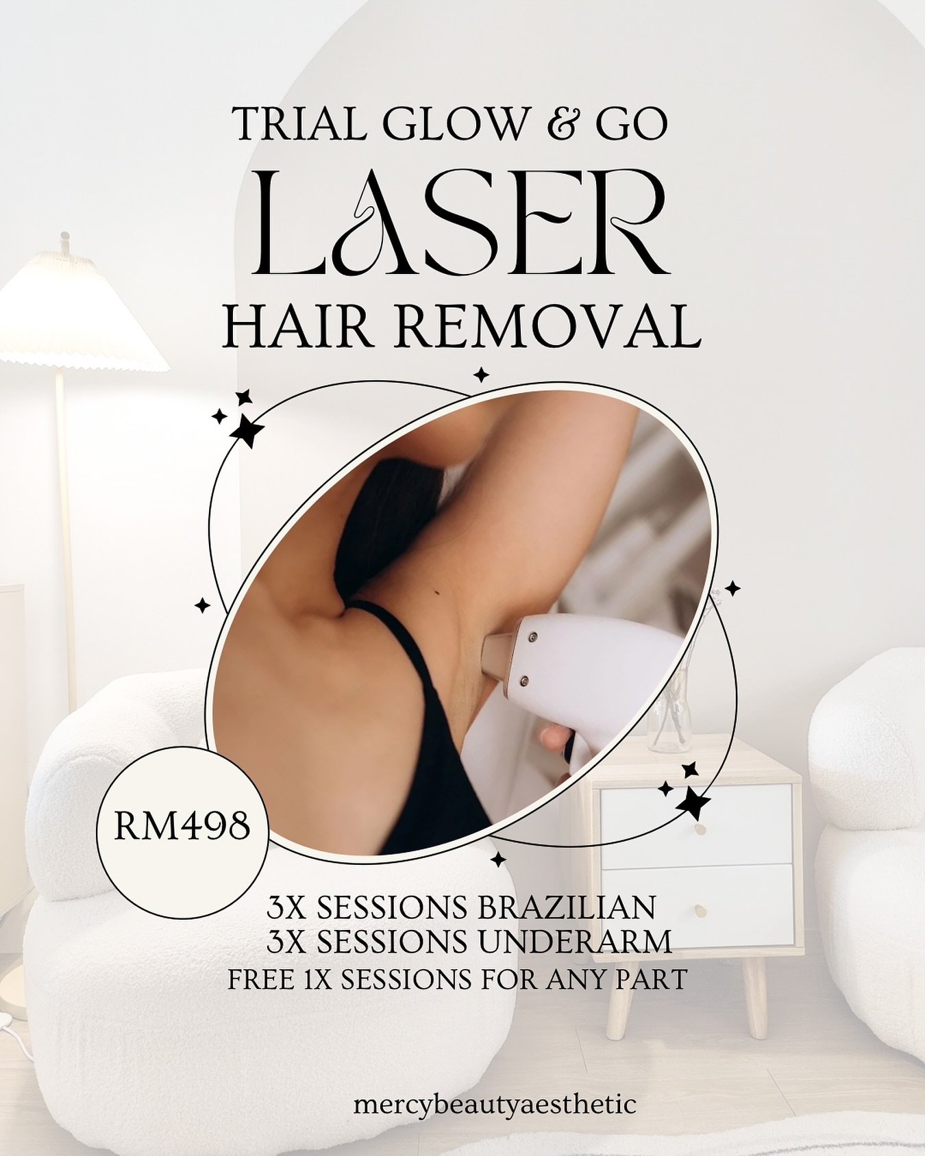 Mercy Hair Removal Facebook ad