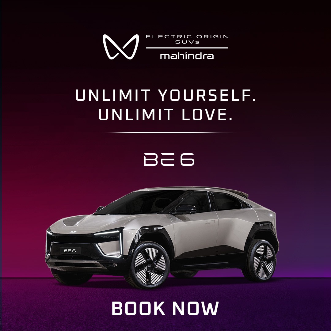 Mahindra Electric SUVs Facebook ad: Book your eSUV today.