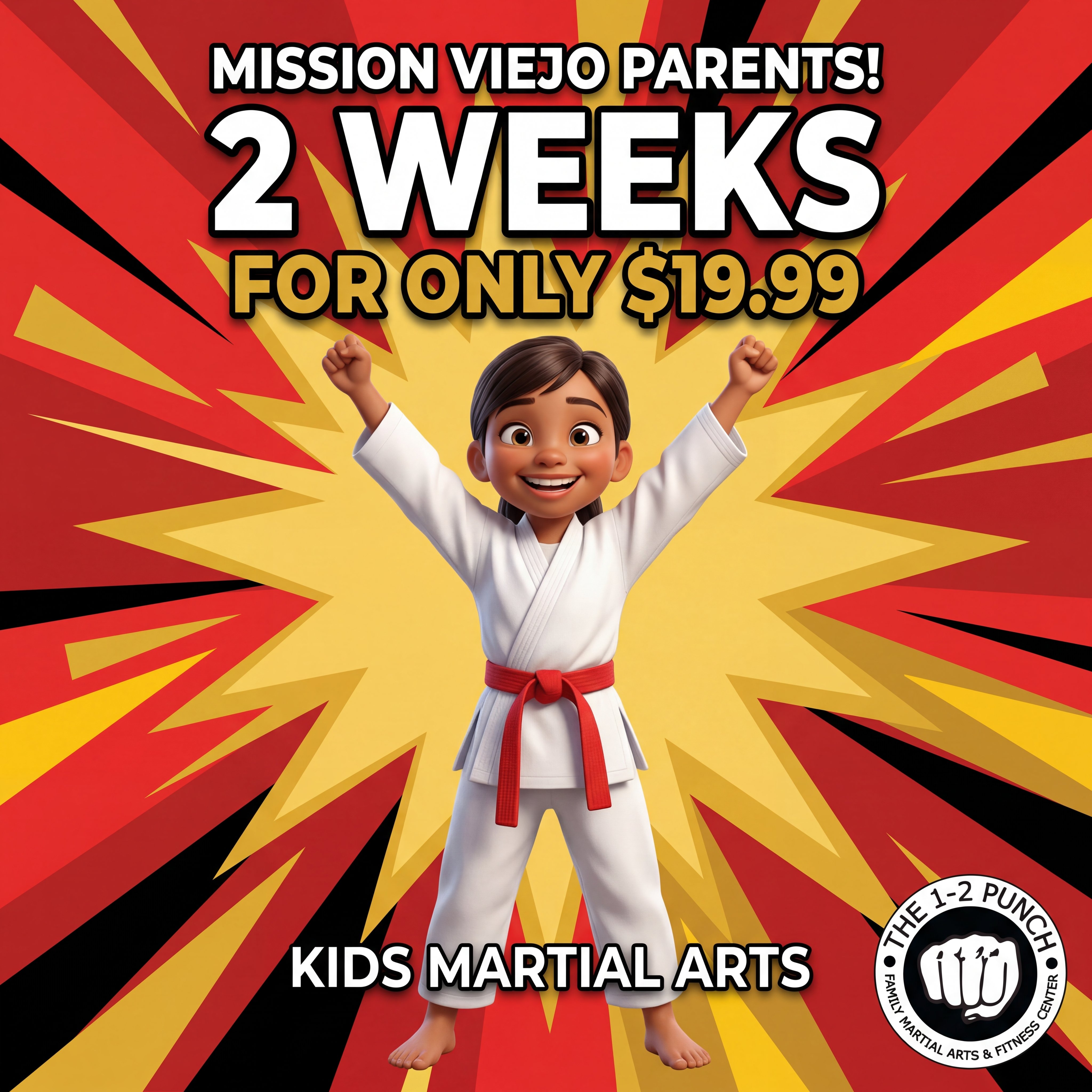 The 1-2 Punch Family Martial Arts & Fitness Center Facebook ad