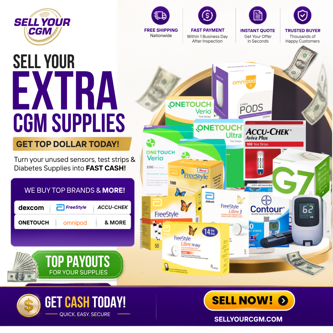 Sell Your CGM Facebook ad: Sell Your Extra CGM Supplies Now!