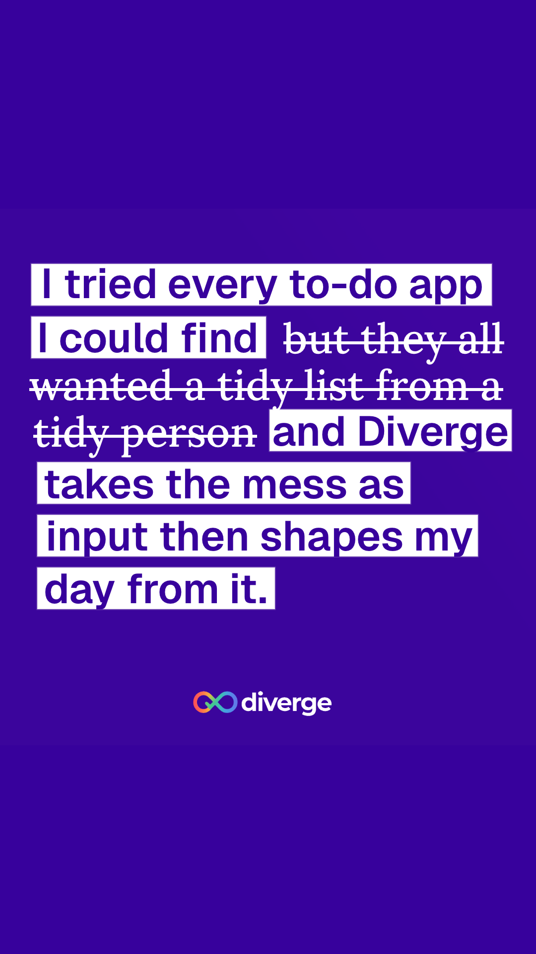 Diverge - Productivity App for Neurodivergent People Facebook ad