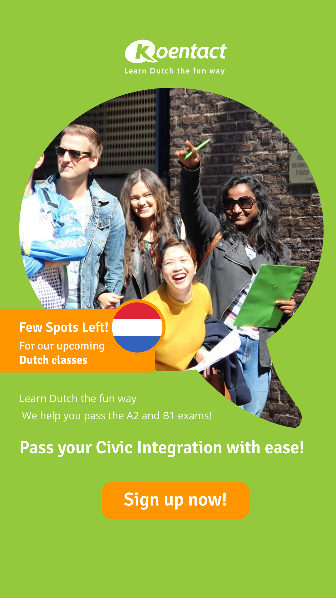 Koentact - Dutch Language School in Amsterdam Facebook ad from Apr 28, 2025