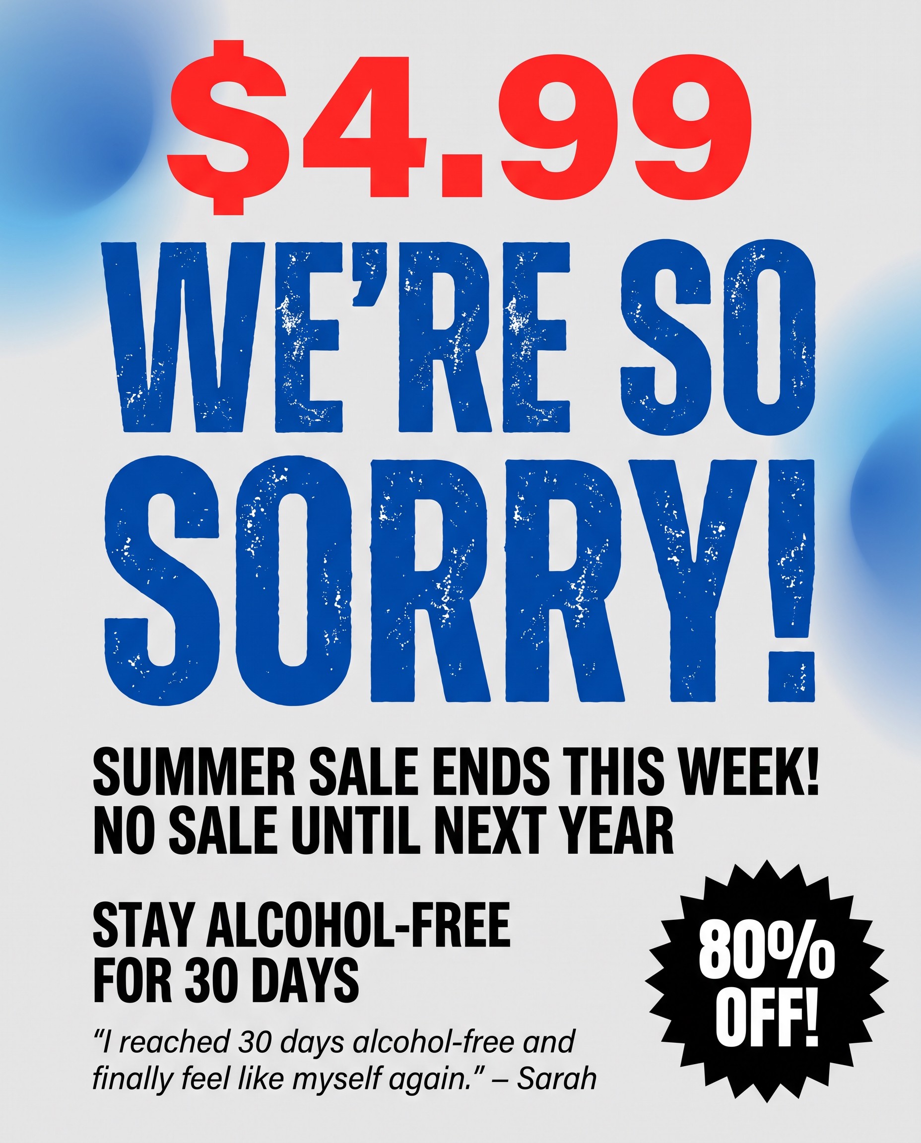 Hypnozio: power of hypnotherapy Facebook ad: Break Free from Alcohol Addiction