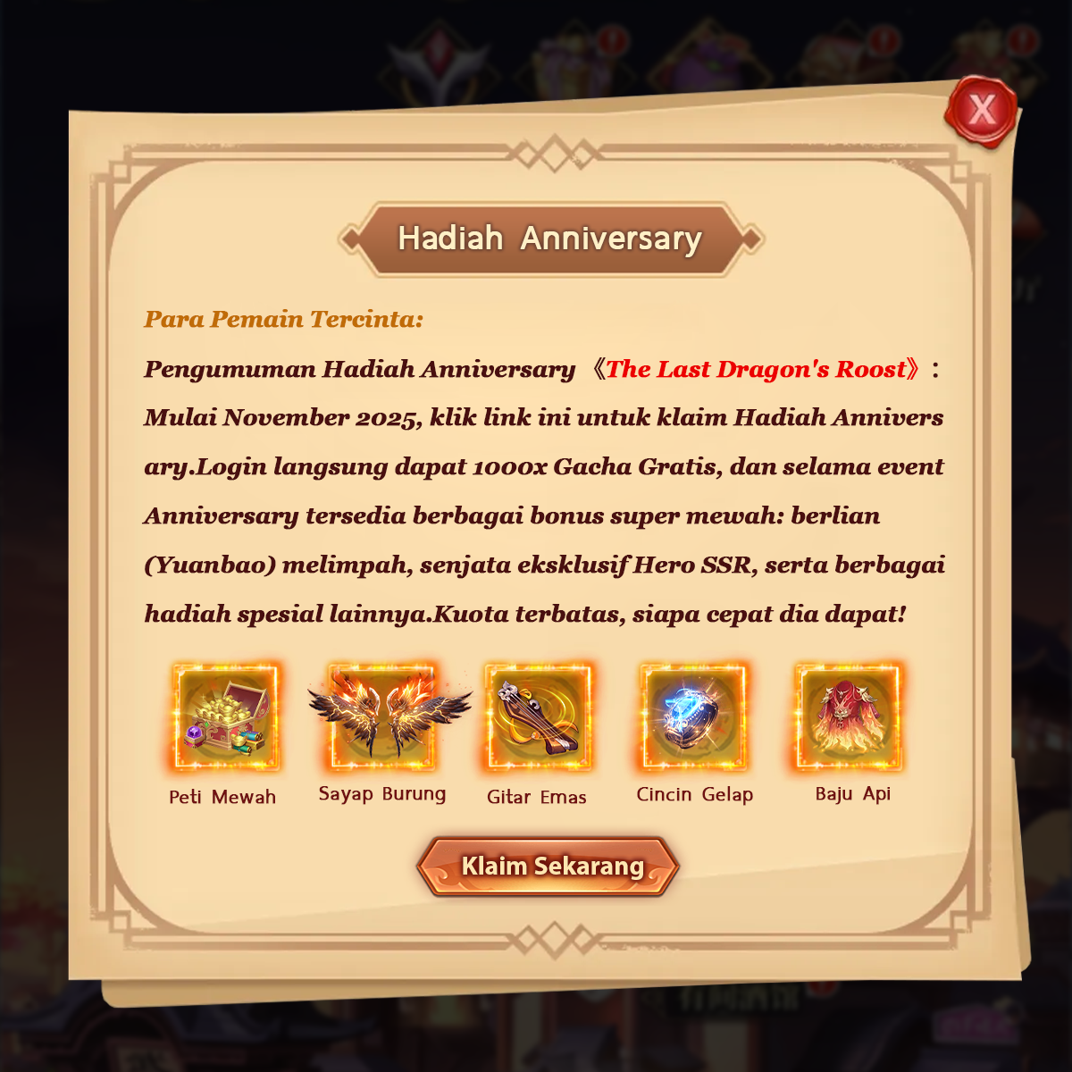 The Last Dragon's Roost Facebook ad