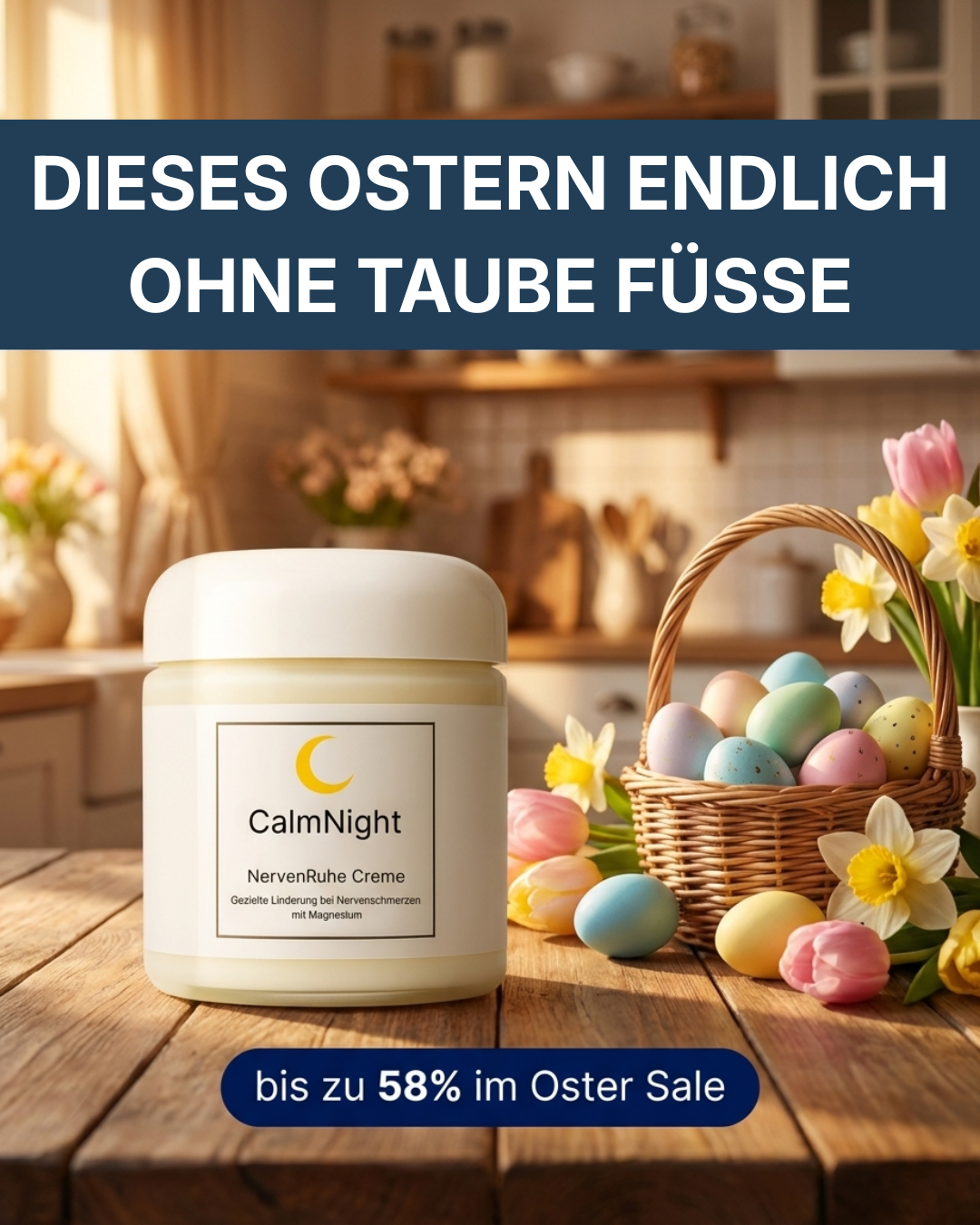 Calmnight Facebook ad: Jetzt sparen Angebot gilt nur kurze Zeit