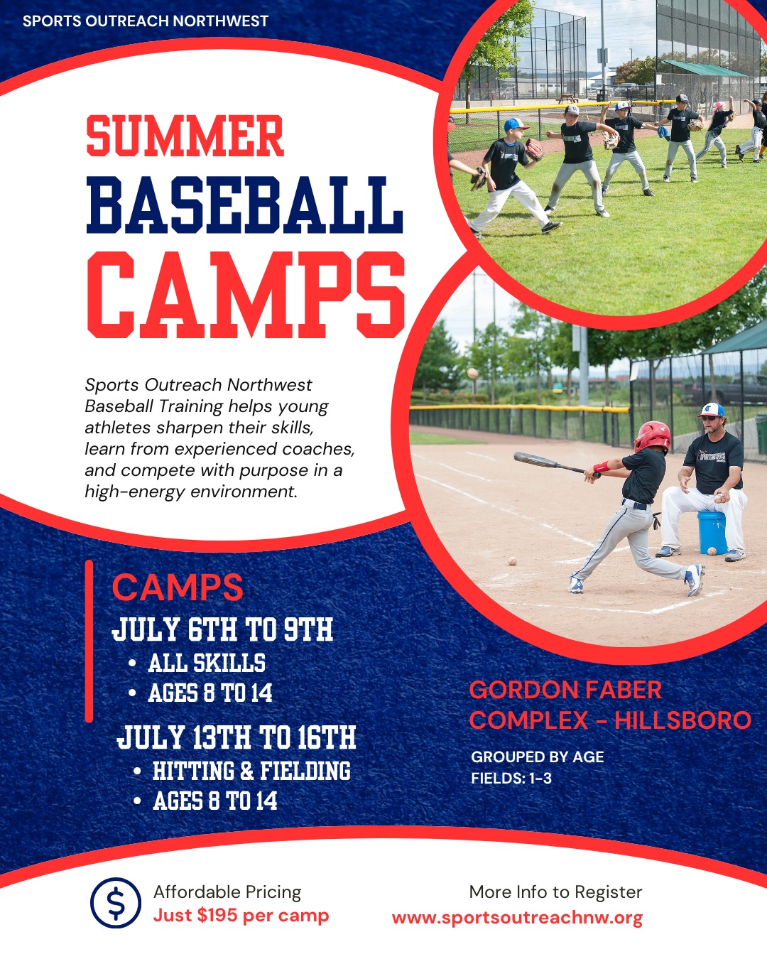 Sports Outreach Northwest Facebook ad: Baseball